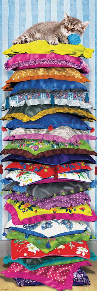 Katzenprinzessin auf der Erbse (Puzzle) Katzenprinzessin auf der Erbse, Anzahl Teile: 1000, Maße (B/H): 96 x 32 cm, Panorama-Puzzle, Smart Cut