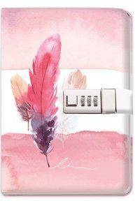 Trötsch Tagebuch mit Zahlenschloss Feather Notizbuch Skizzenbuch Einschreibebuch