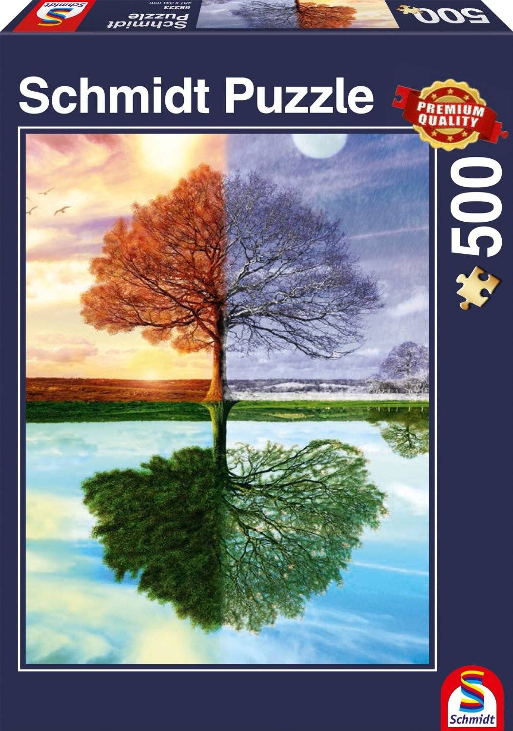 Schmidt 58223 - Jahreszeiten Baum, 500 Teile, Puzzle Anzahl Teile: 500, Maße (B/H): 48 x 34 cm, Puzzle, Premium Quality