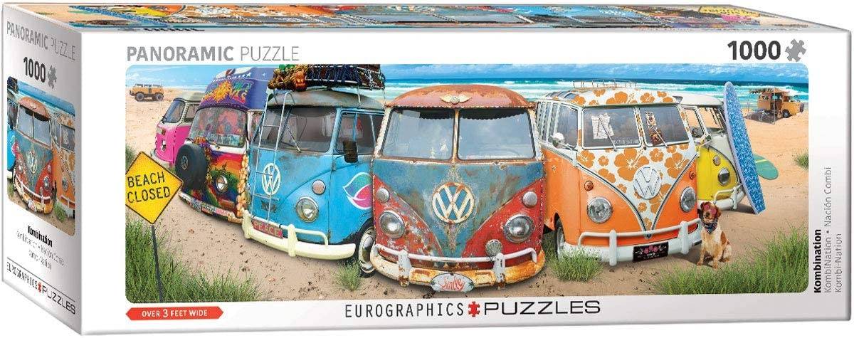 Eurographics 6010-5442 - Panorama Puzzle, Kombination, VW-Bulli, 1000 Teile Panorama-Puzzle