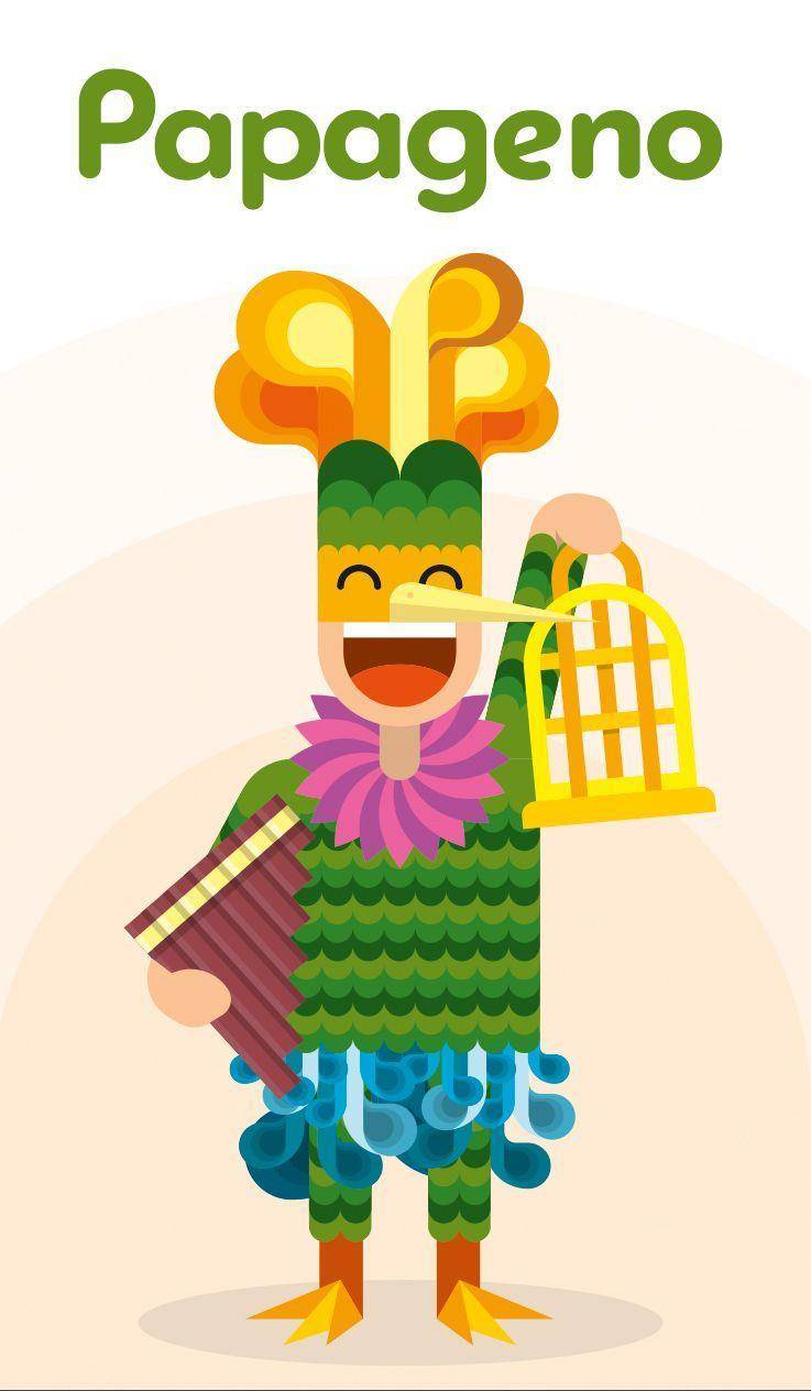 Papageno (Spiel) Kartenspiel für 2-5 Spieler, Dt/niederländ/engl/frz/ital/span, Taschenspiele