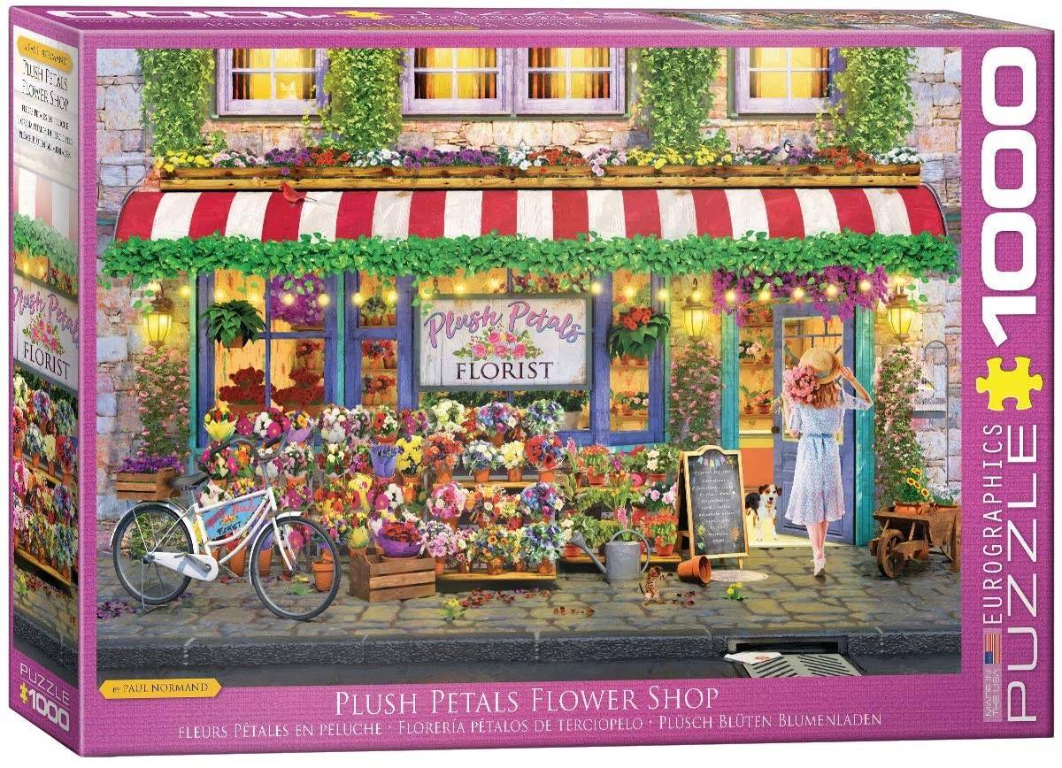 Eurographics 6000-5518 - Plush Petals Flowers Shop, Plüsch Blüten Blumenladen, Puzzle, 1000 Teile Plüsch Blüten Blumenladen, Anzahl Teile: 1000, M