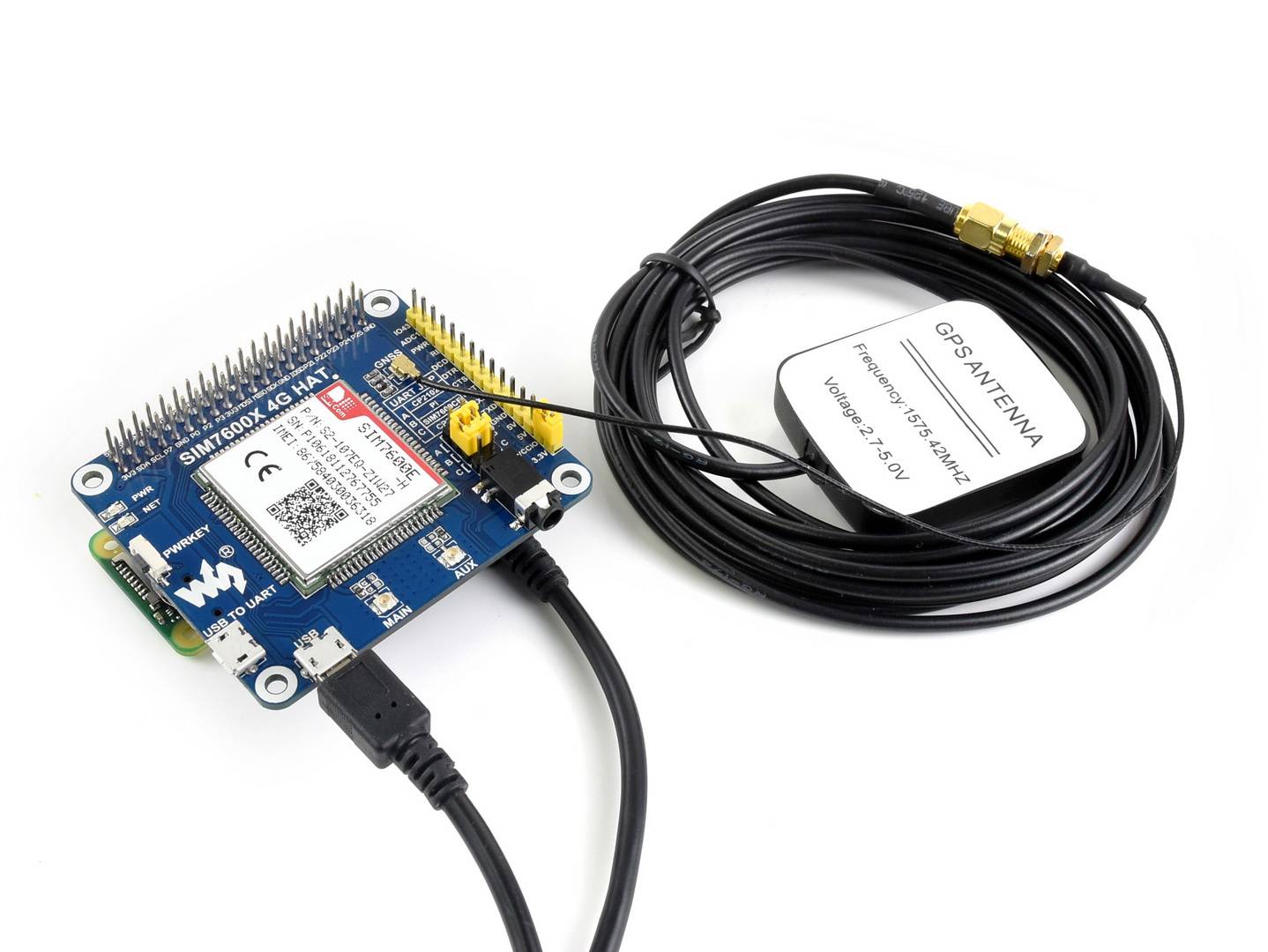 WaveShare 4G/3G/2G/GSM/GPRS/GNSS HAT for Raspberry Pi LTE CAT4 for Europe