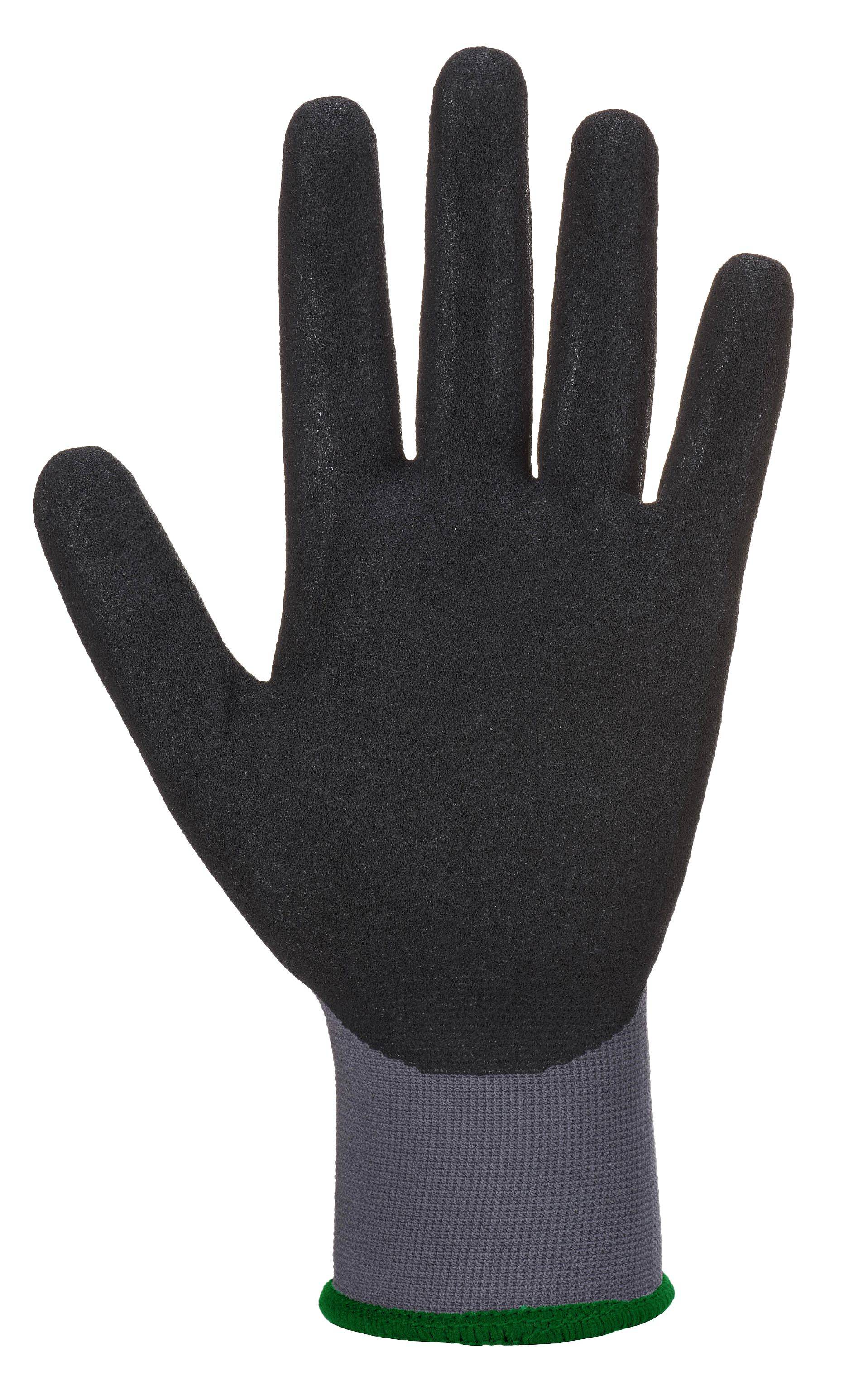 Portwest Dermiflex Aqua Handschuh Farbe: Grau/Schwarz, Gr.: 8 (M)