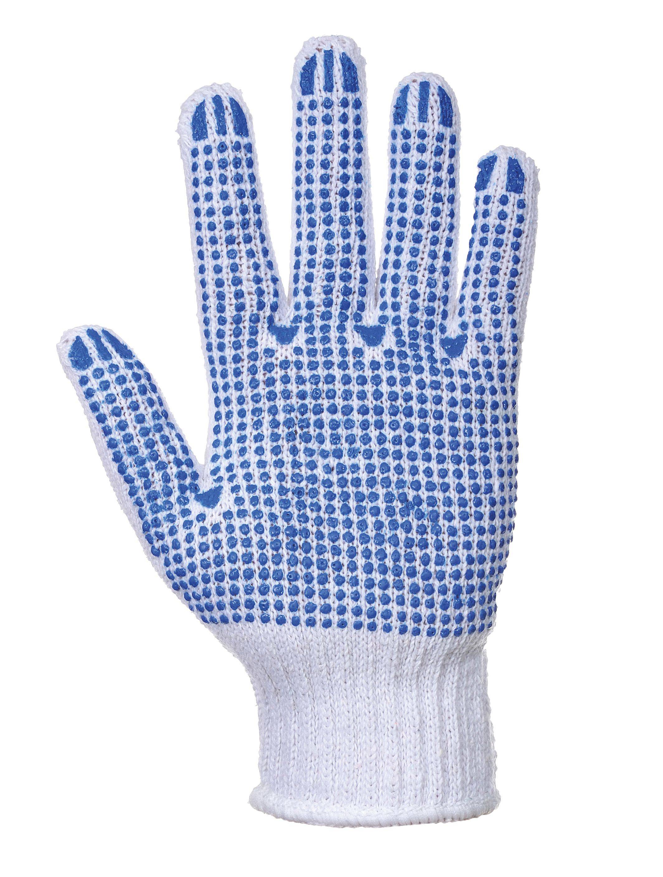 Portwest Fortis Noppen-Handschuh Farbe: Weiß/Blau, Gr.: 9 (L)