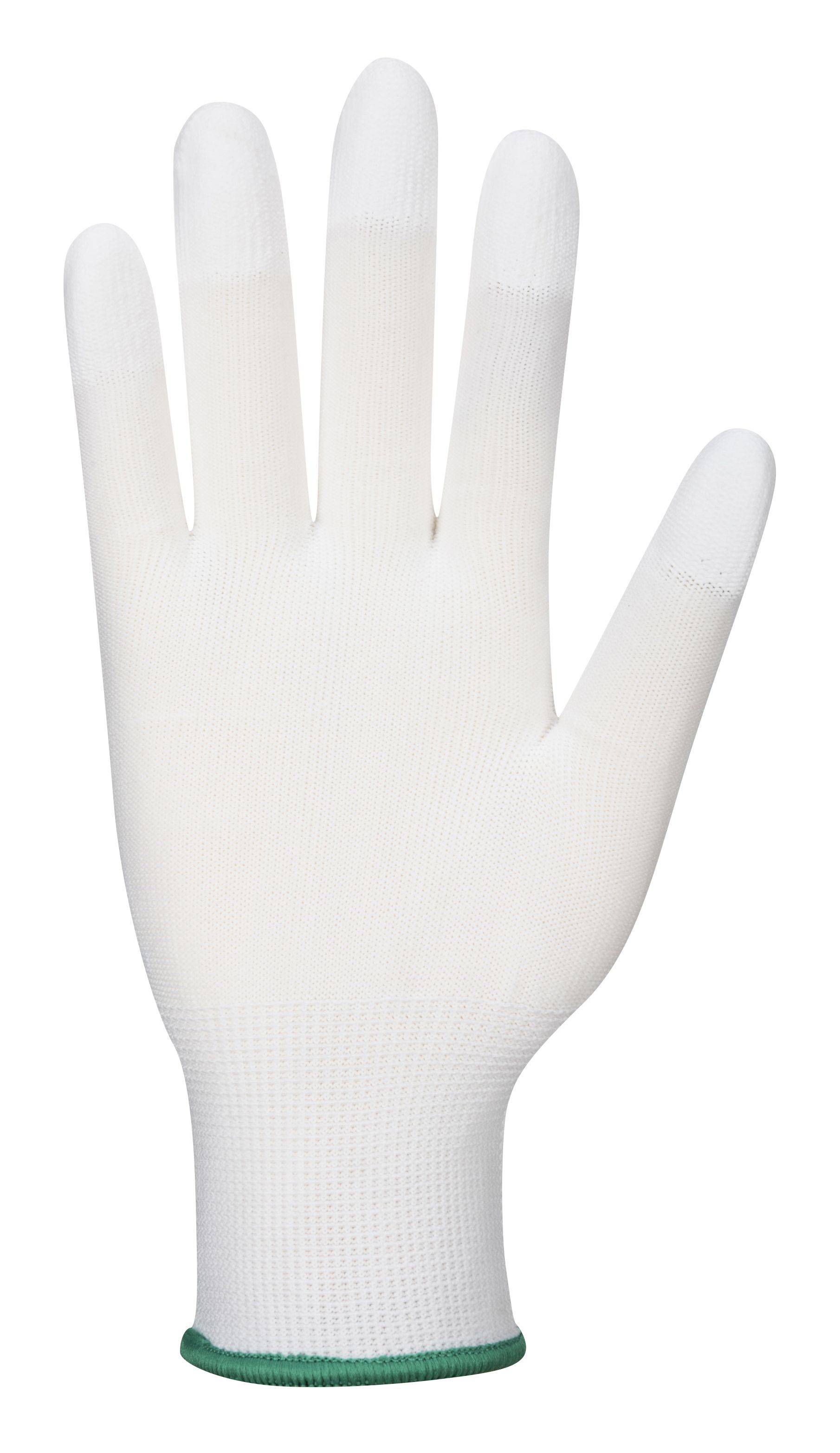 Portwest PU-Fingerkuppen Handschuh Farbe: Weiß, Gr.: 9 (L)