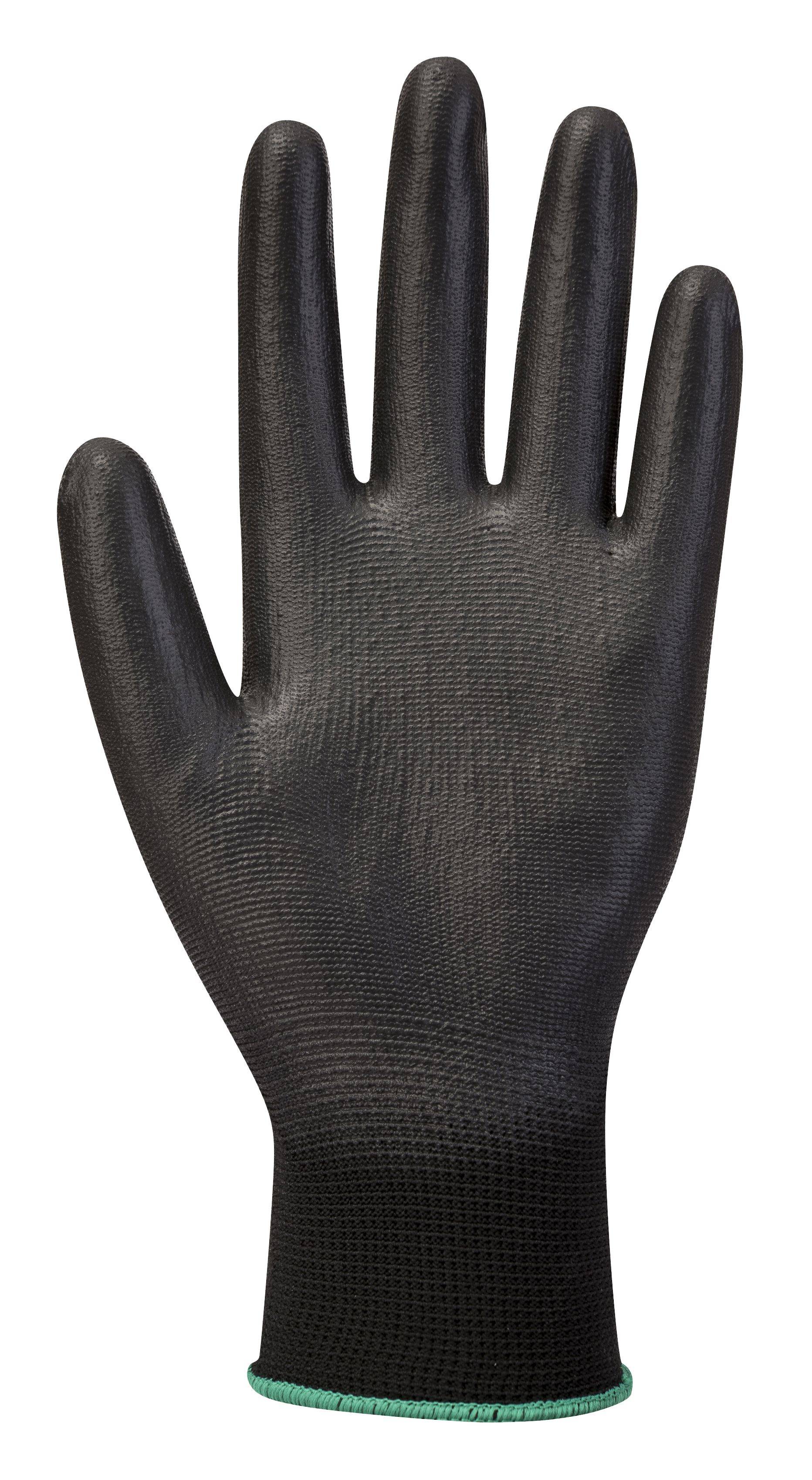Portwest PU Handflächen Handschuh Farbe: Schwarz, Gr.: 10 (XL)