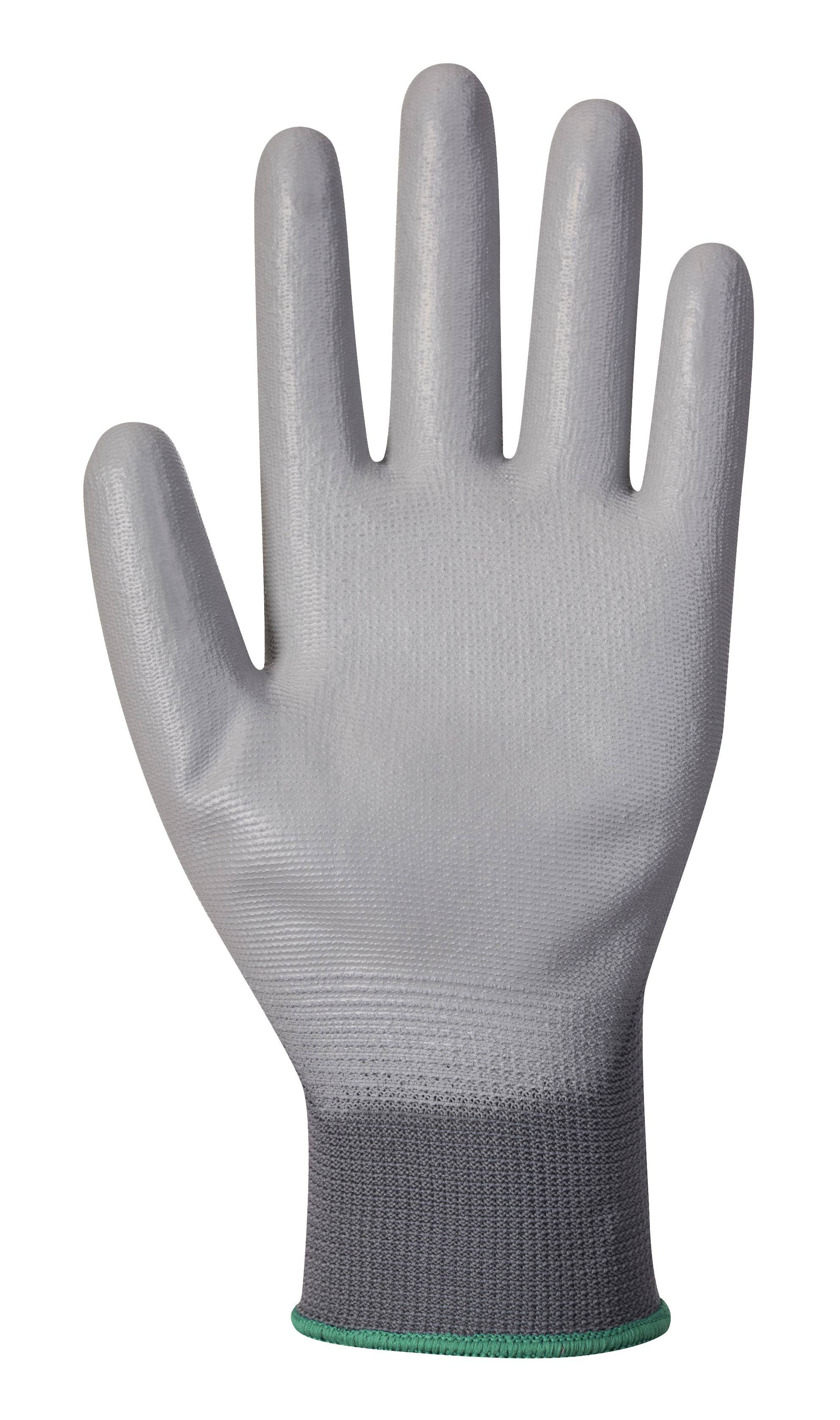 Portwest PU Handflächen Handschuh Farbe: Grau, Gr.: 8 (M)
