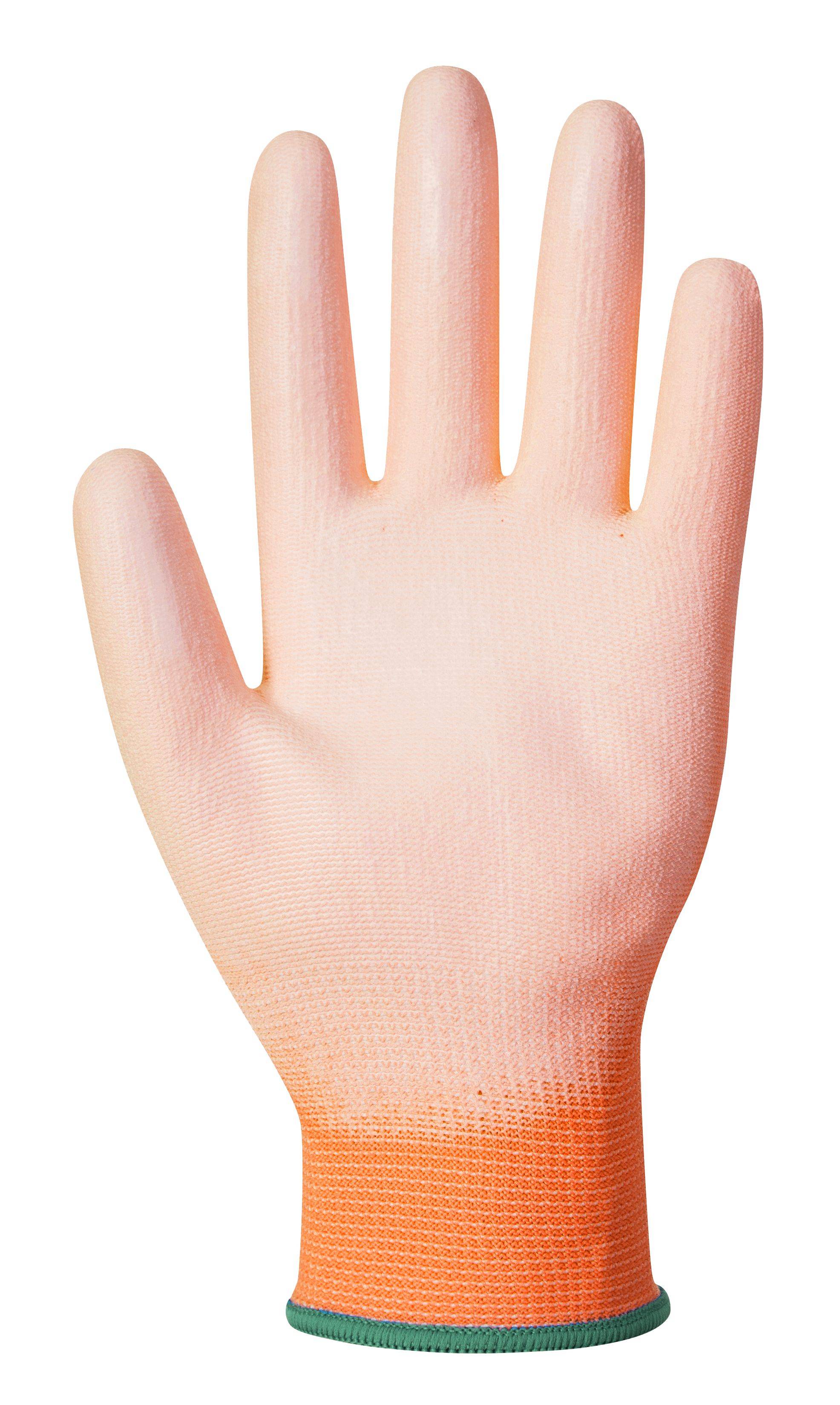 Portwest PU Handflächen Handschuh Farbe: Orange, Gr.: 6 (XS)