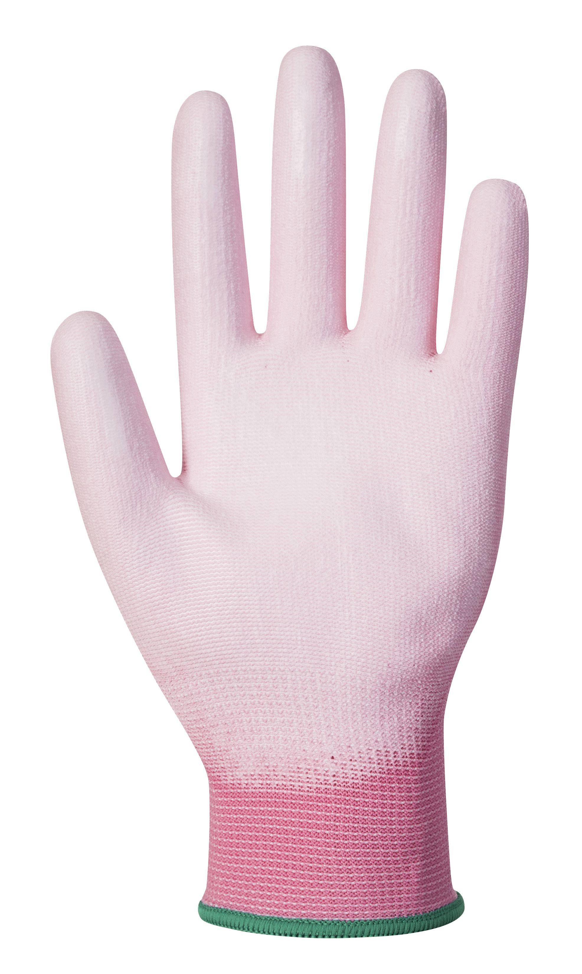 Portwest PU Handflächen Handschuh Farbe: Pink, Gr.: 8 (M)