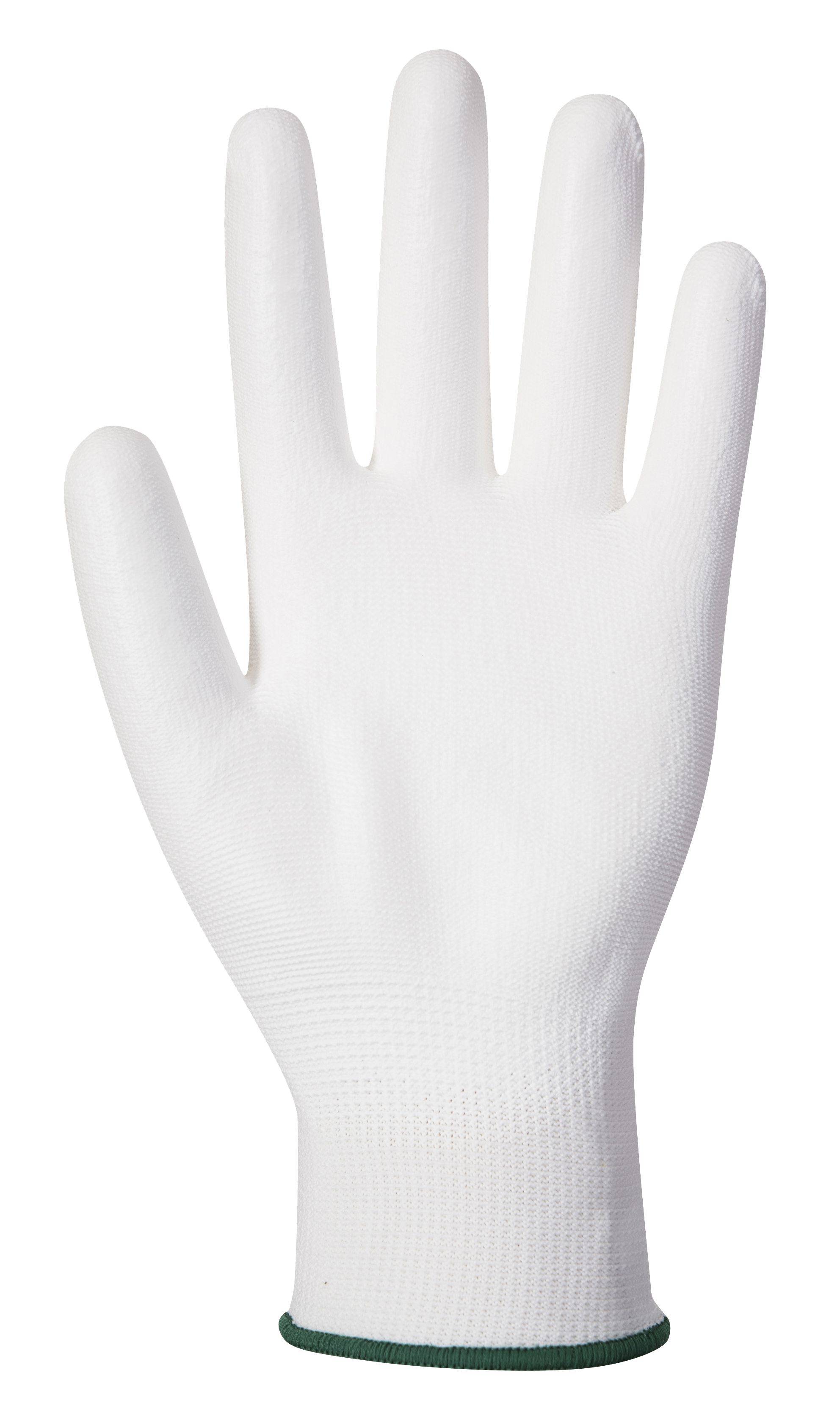 Portwest PU Handflächen Handschuh Farbe: Weiß, Gr.: 10 (XL)