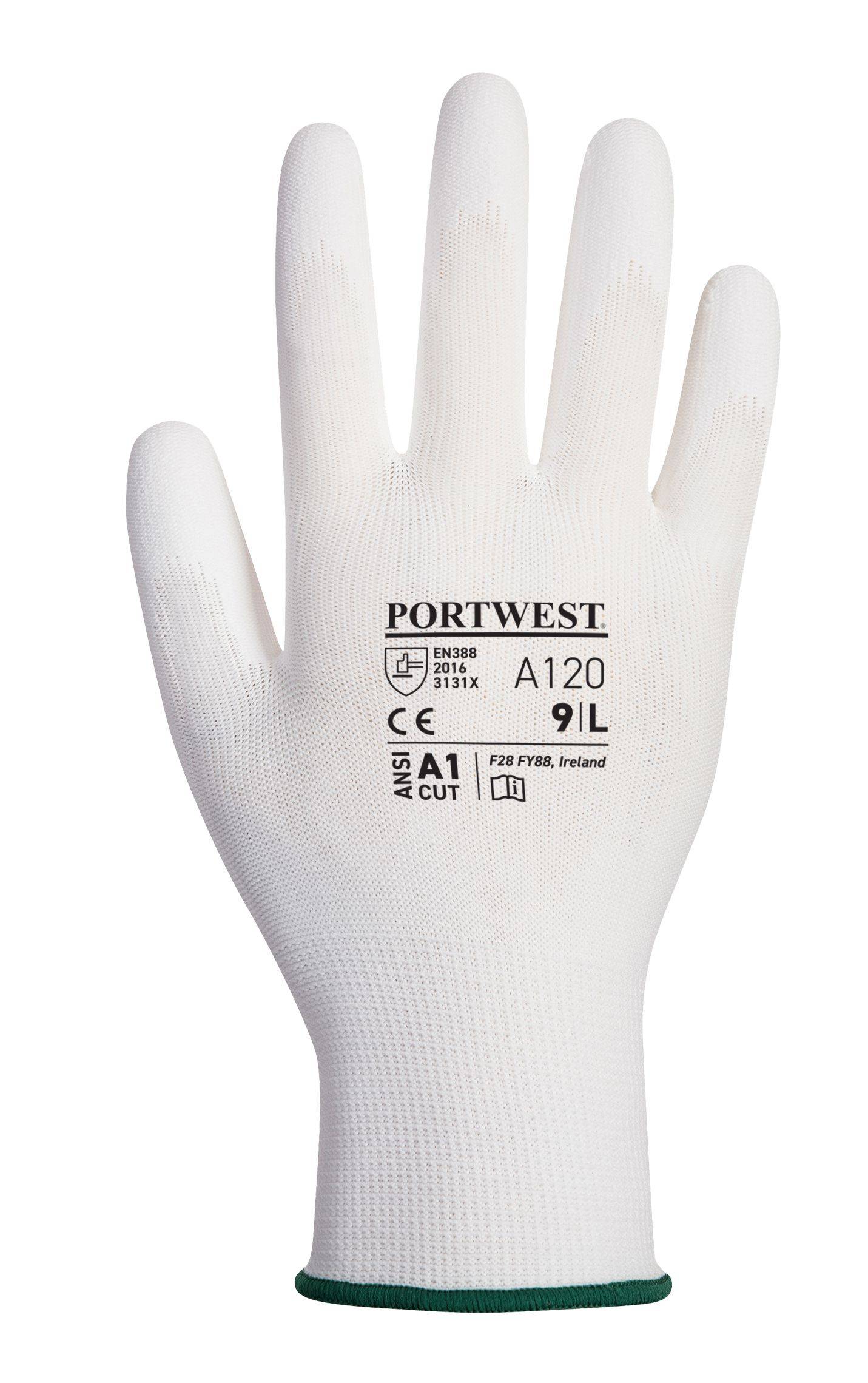 Portwest PU Handflächen Handschuh Farbe: Weiß, Gr.: 11 (2XL)