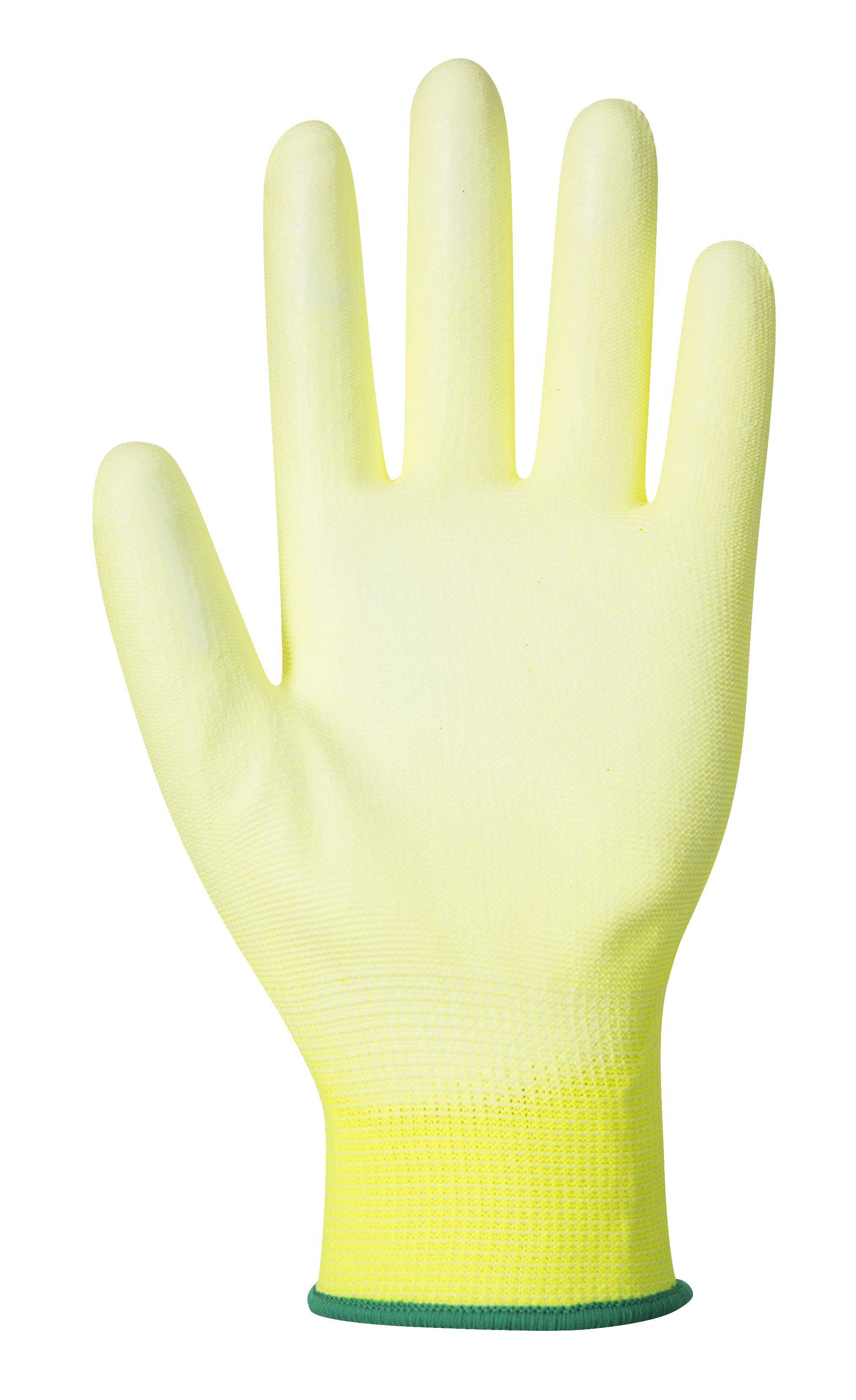 Portwest PU Handflächen Handschuh Farbe: Gelb, Gr.: 10 (XL)