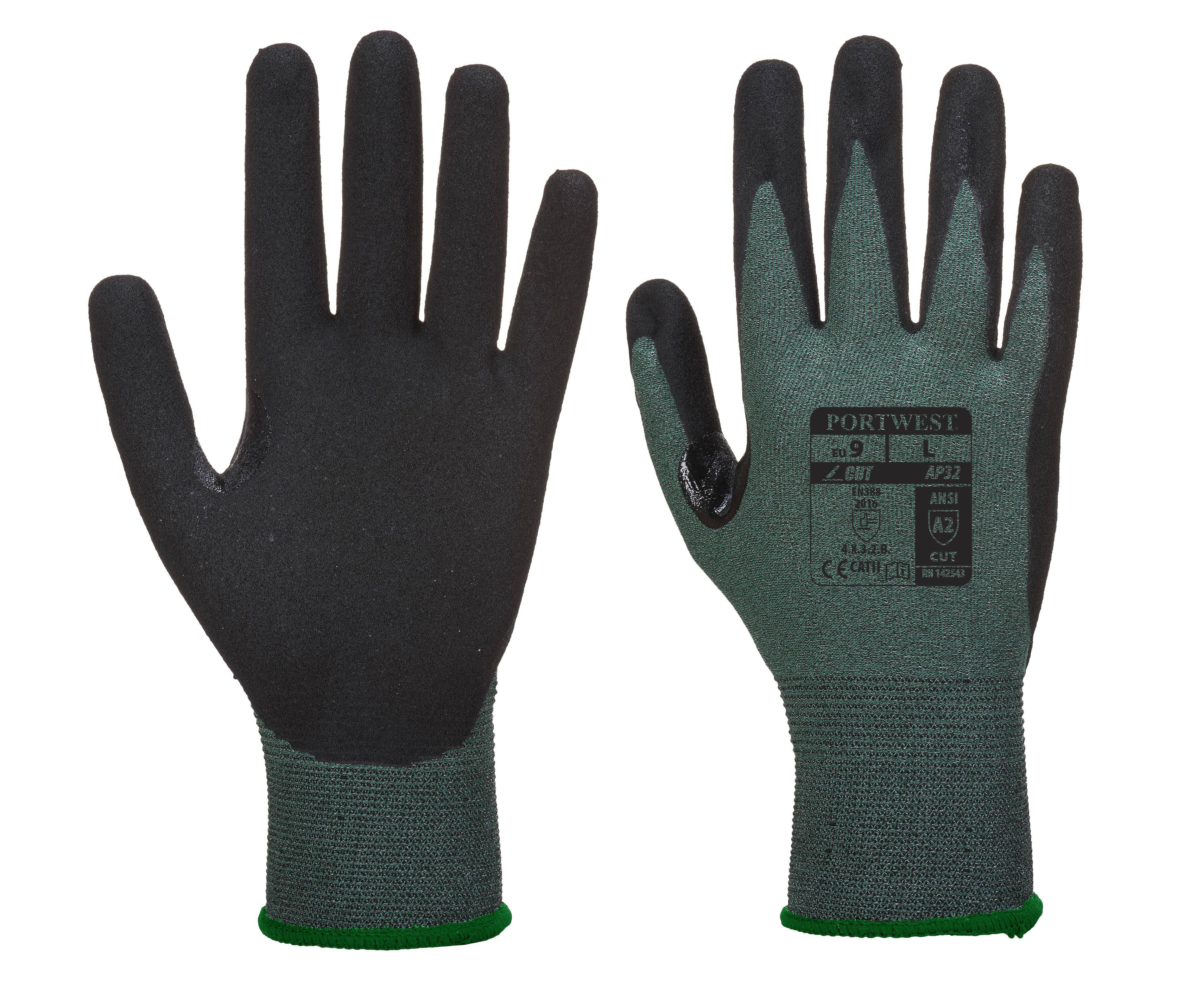 Portwest CUT B Dexti Pro Schnittschutzhandschuh Farbe: Schwarz/Grau, Gr.: 9 (L)