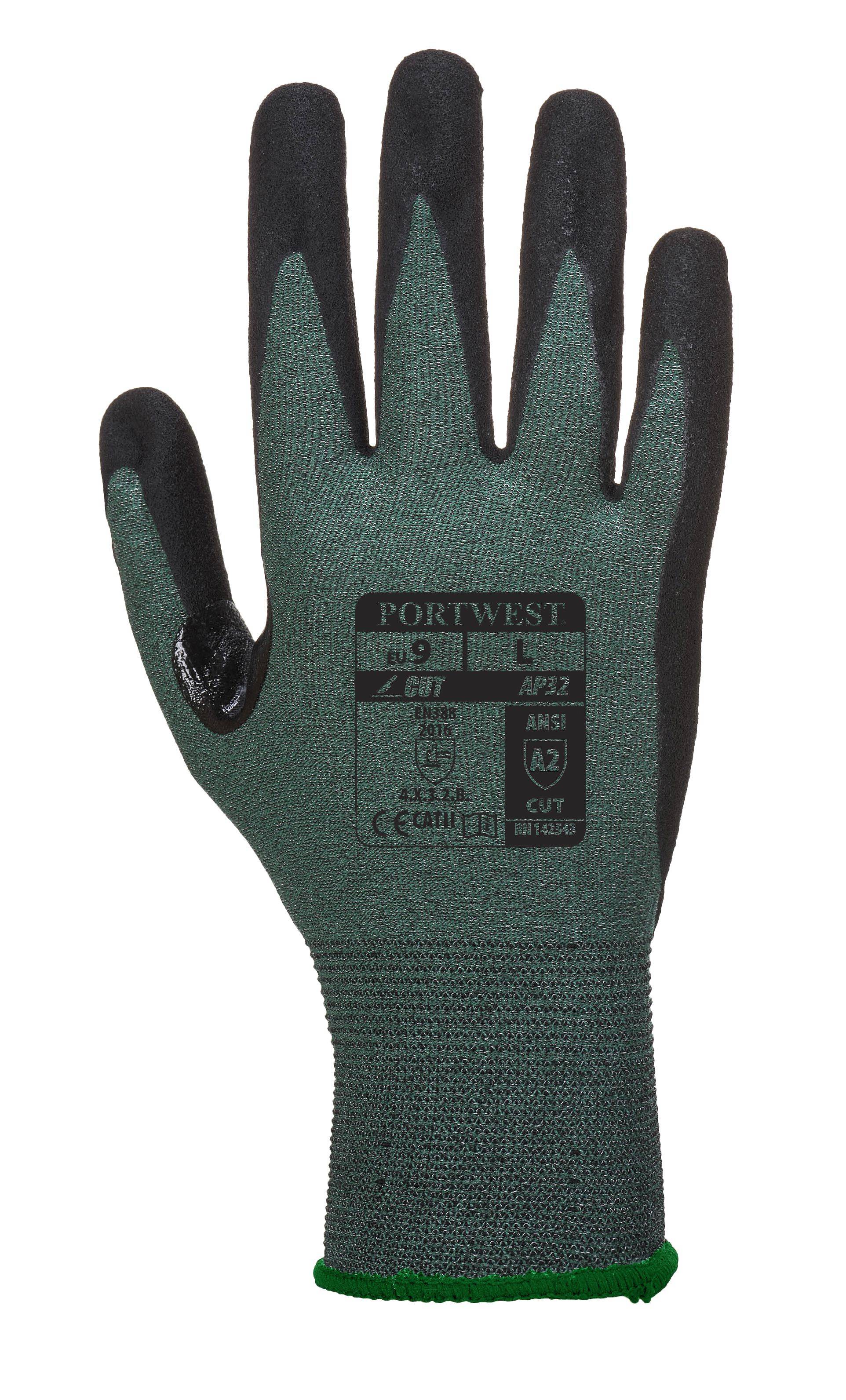 Portwest CUT B Dexti Pro Schnittschutzhandschuh Farbe: Schwarz/Grau, Gr.: 7 (S)