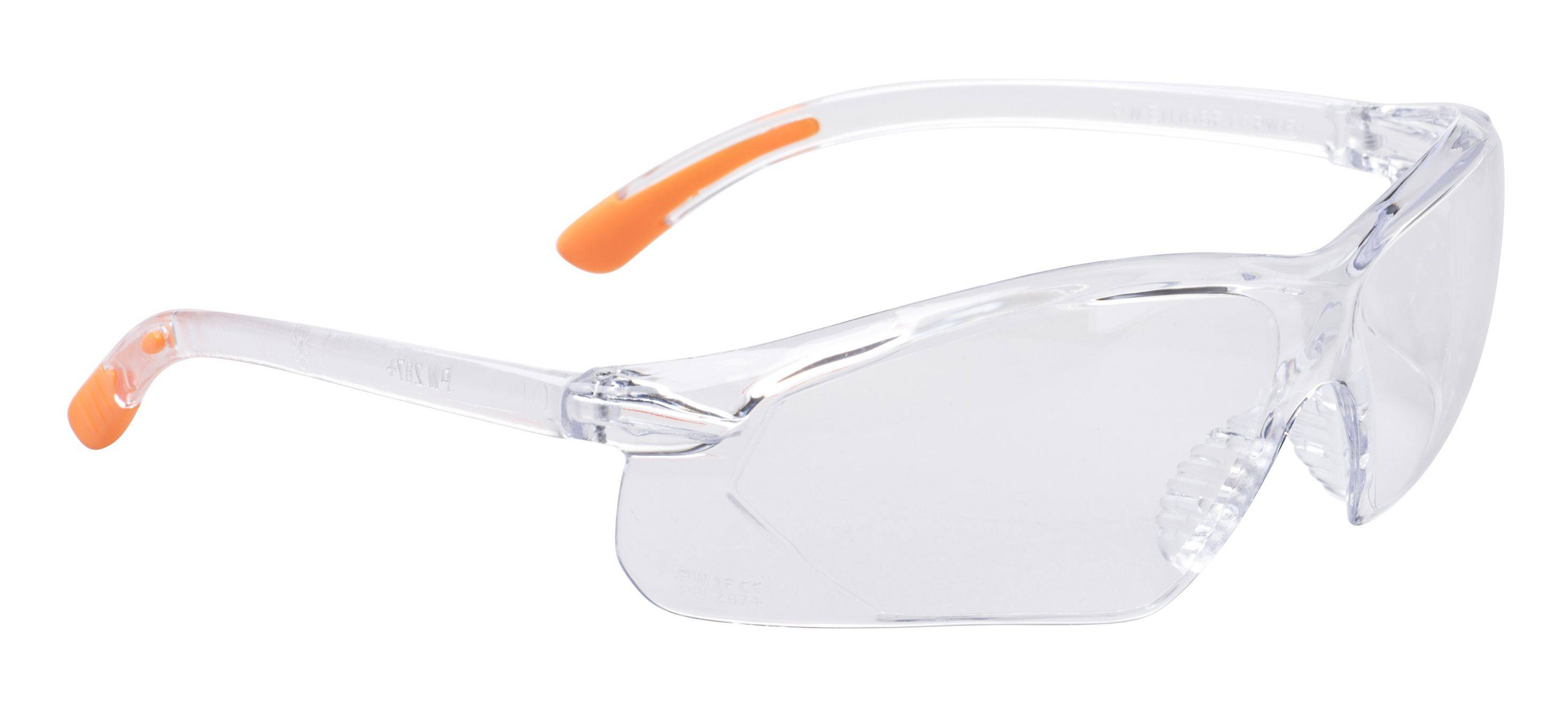 Portwest Fossa Schutzbrille Farbe: Orange/Klare Scheibe