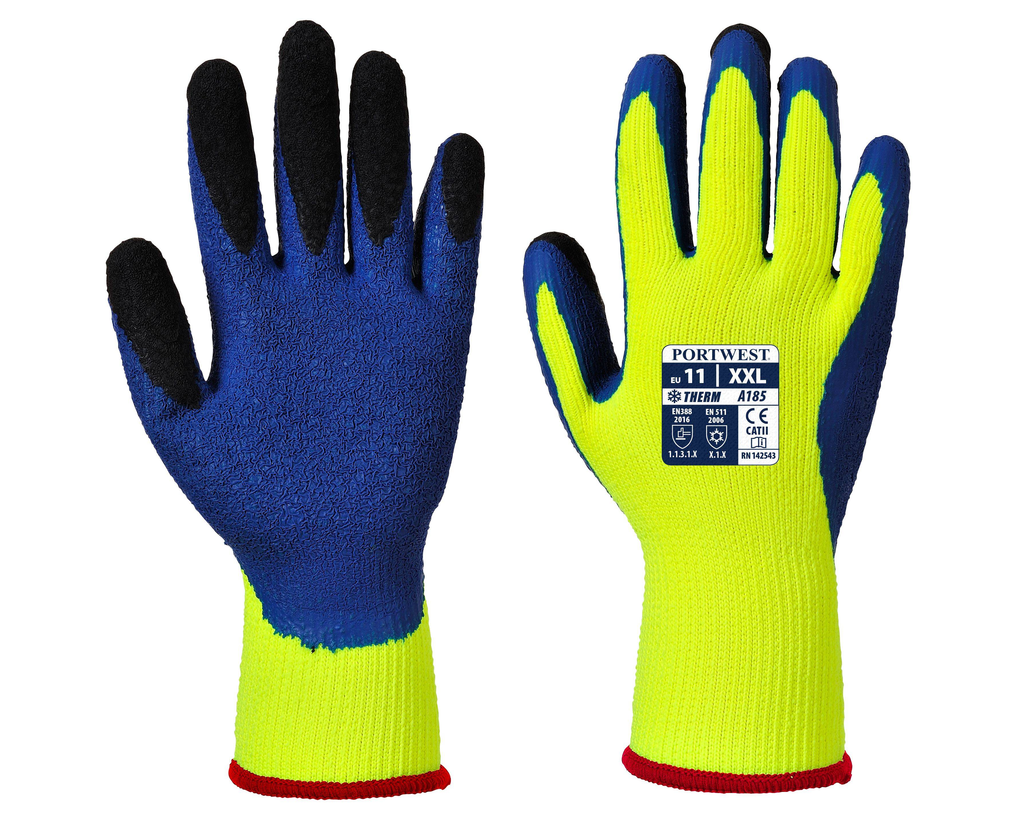 Portwest Duo-Therm Handschuh Farbe: Gelb/Blau, Gr.: 9 (L)