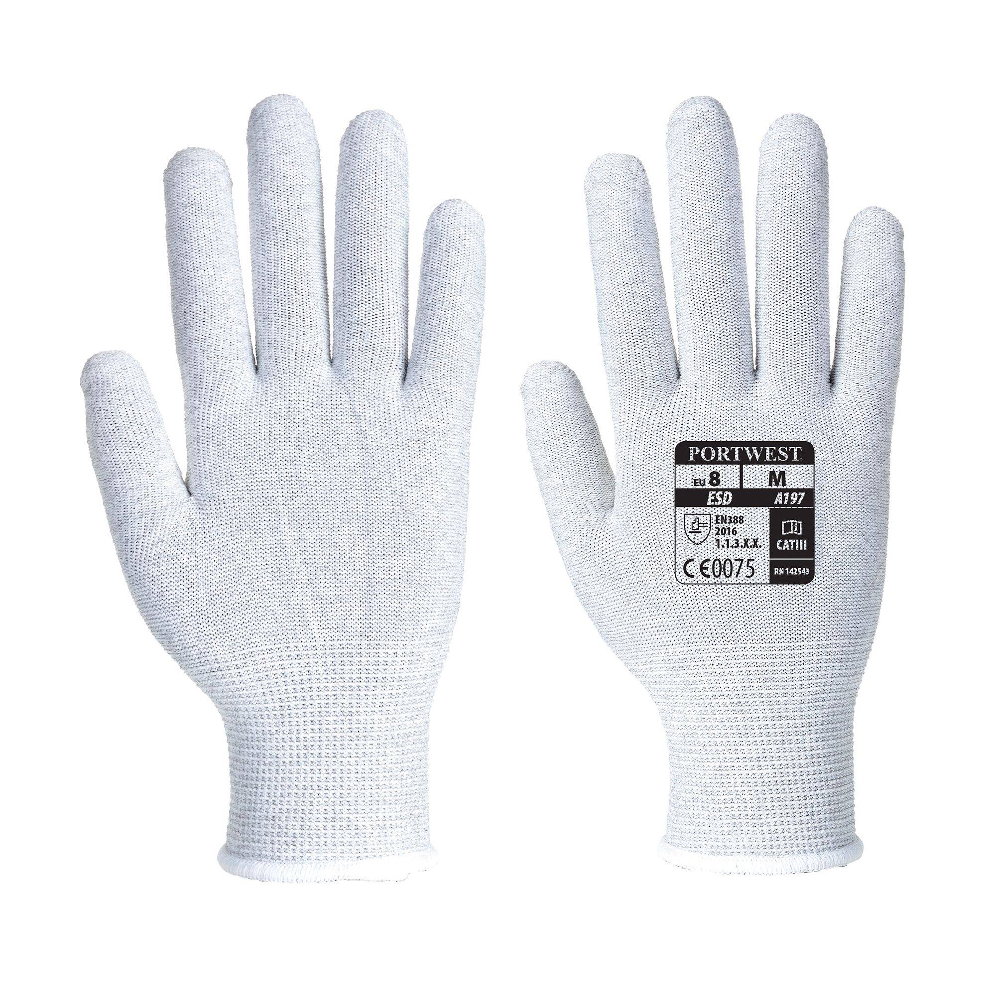 Portwest Antistatic Shell Handschuh Farbe: Grau, Gr.: 8 (M)