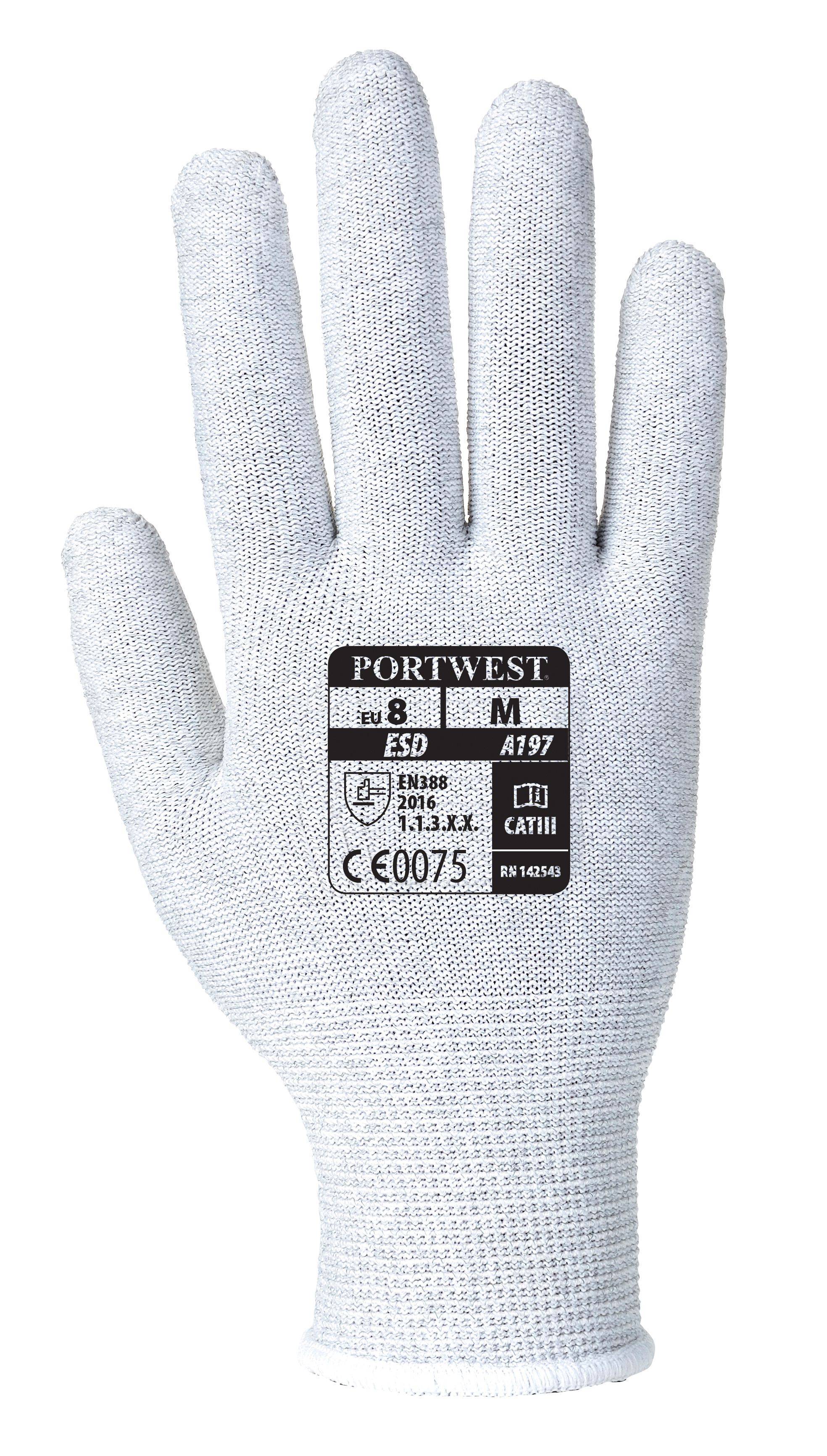Portwest Antistatic Shell Handschuh Farbe: Grau, Gr.: 10 (XL)