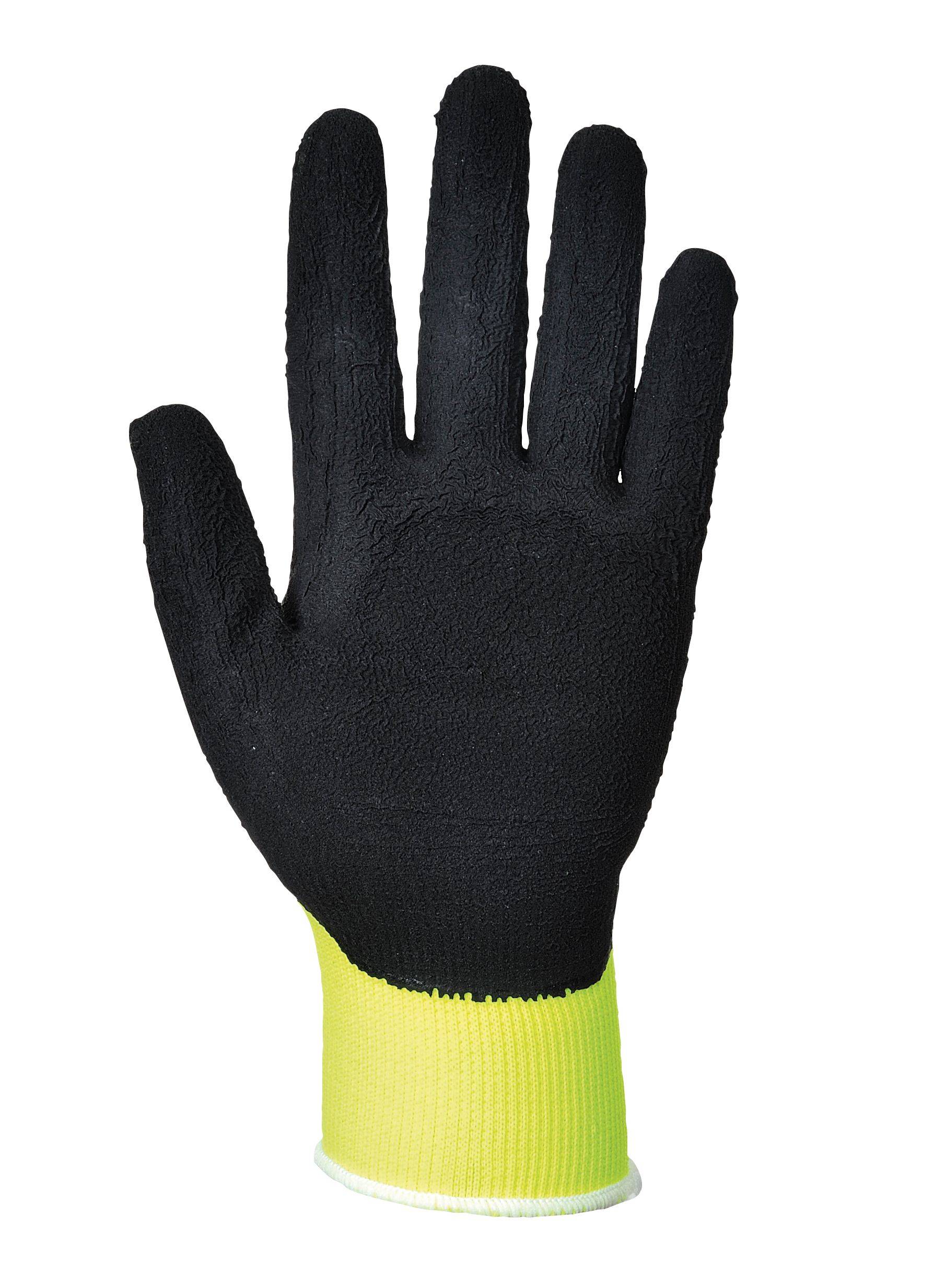 Portwest HiVis Grip Latexschaum Handschuh Farbe: Gelb/Schwarz, Gr.: 7 (S)
