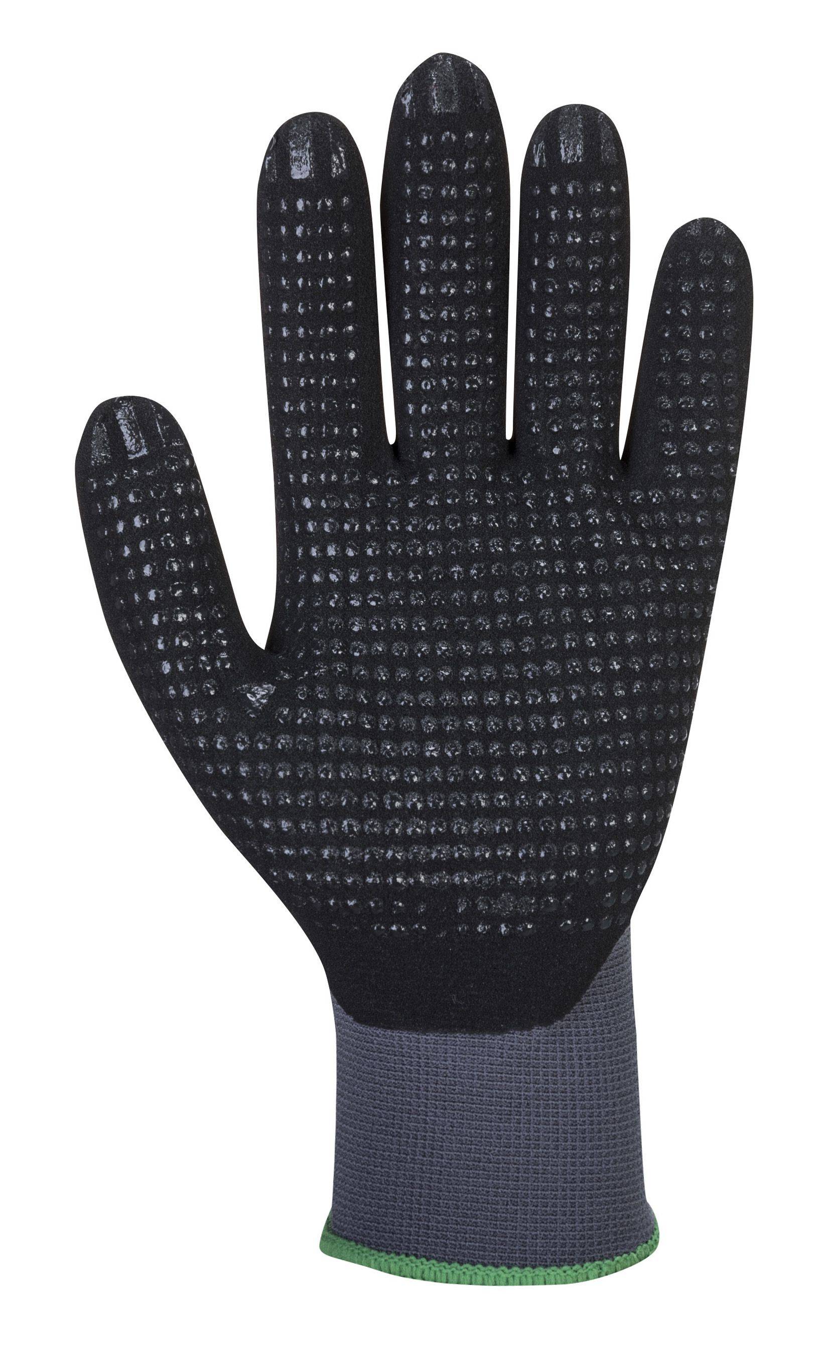Portwest Dermiflex Plus Handschuh Farbe: Grau/Schwarz, Gr.: 12 (3XL)