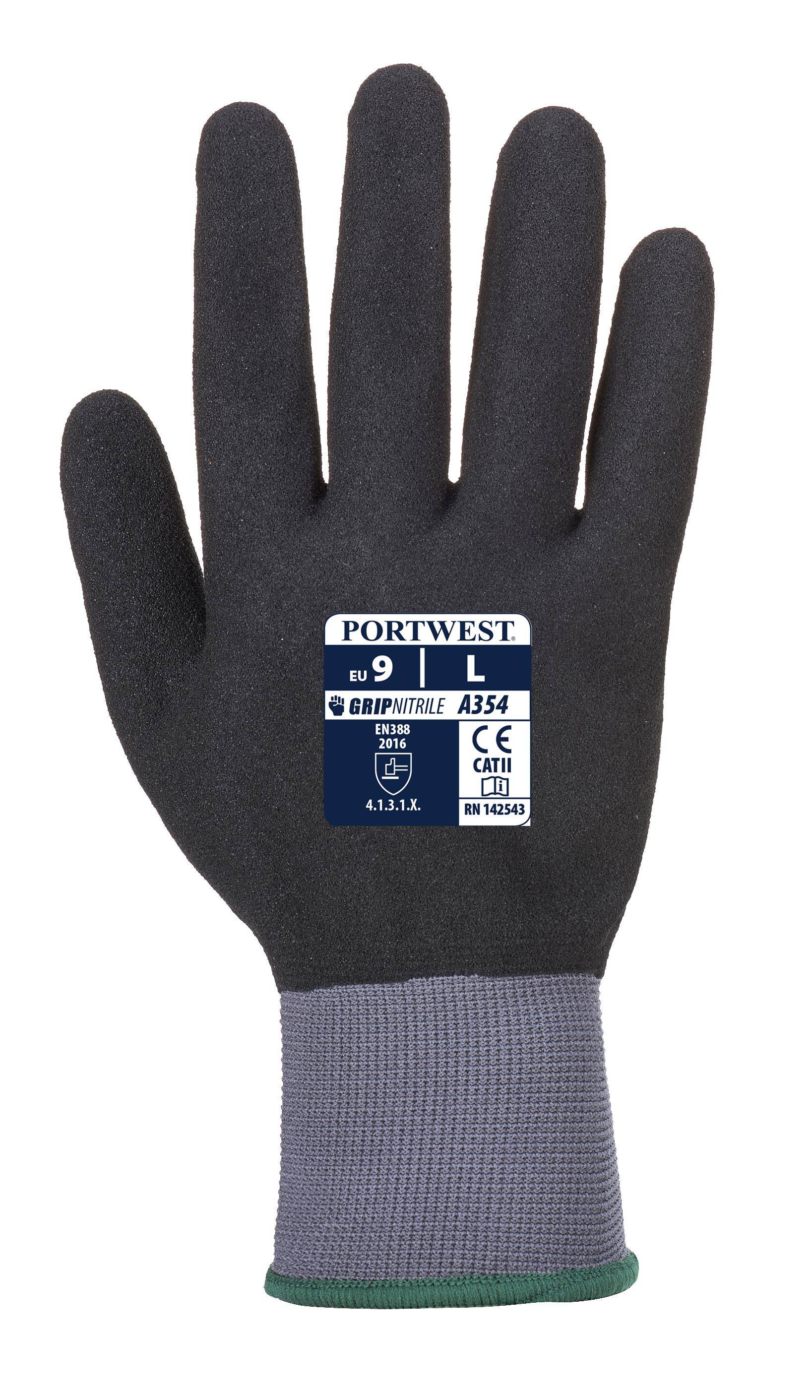 Portwest DermiFlex Ultra Pro Handschuh Farbe: Schwarz, Gr.: 9 (L)