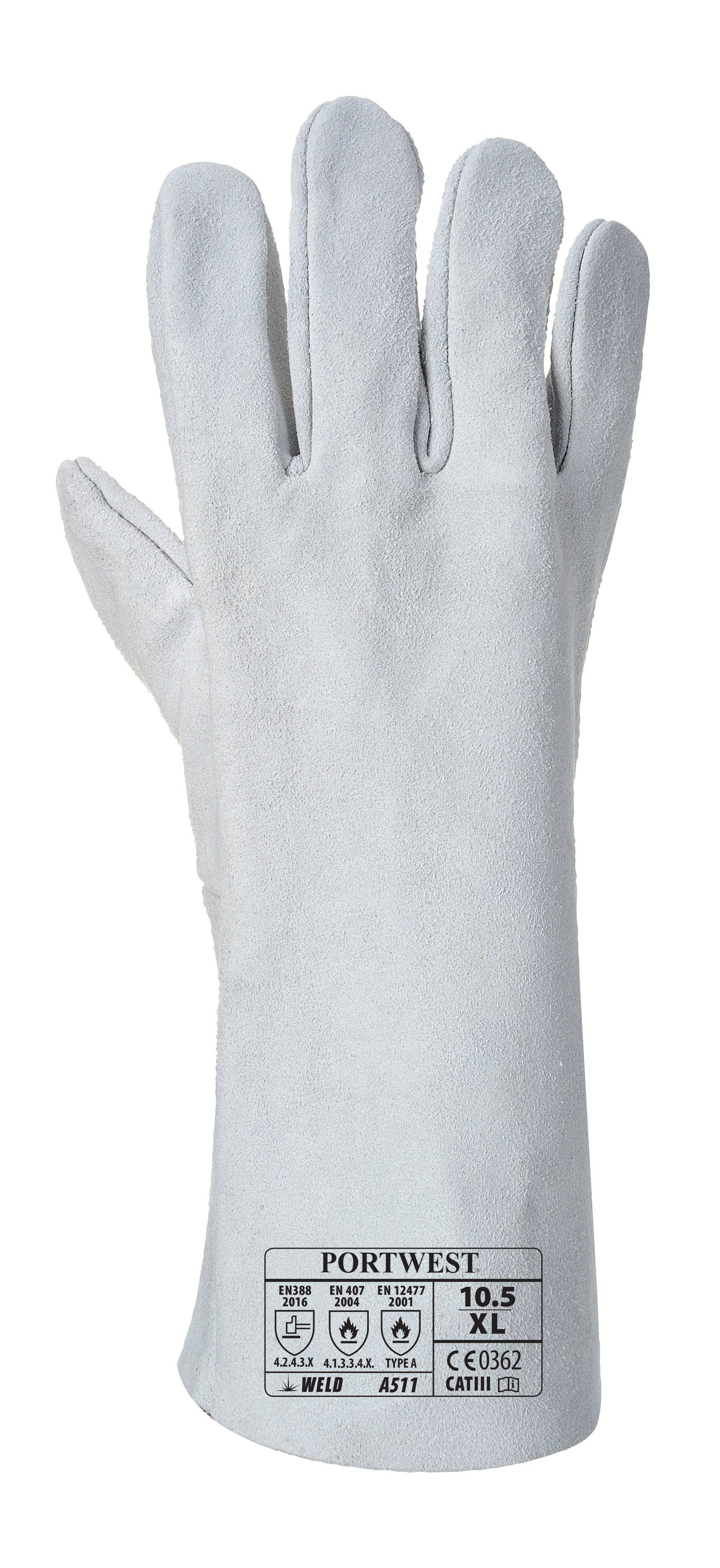 Portwest Klassische Schweißer Stulpe Farbe: Grau, Gr.: 10 (XL)