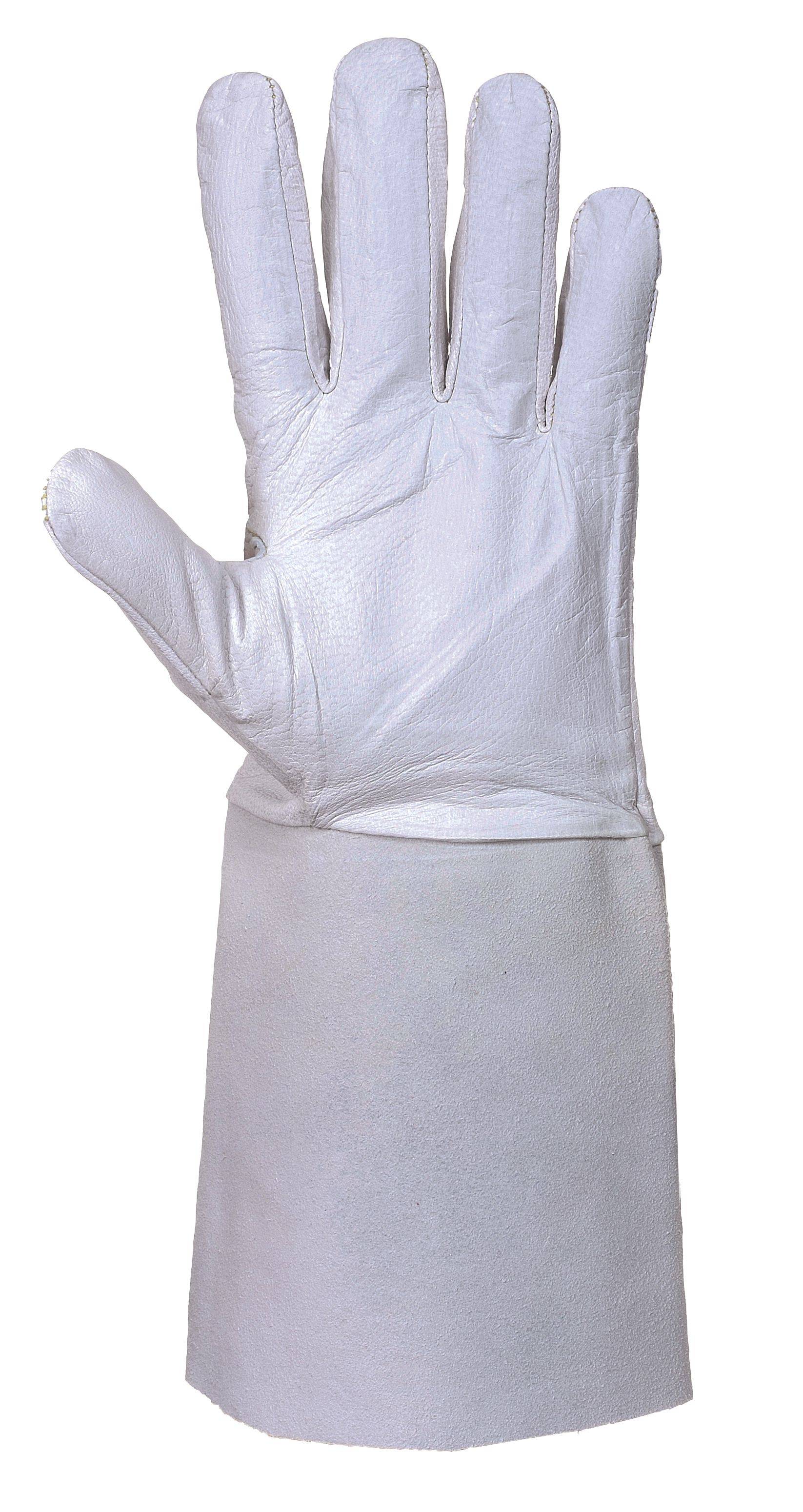 Portwest Premium Tig Schweißer-Stulpenhandschuh Farbe: Grau, Gr.: 11 (2XL)