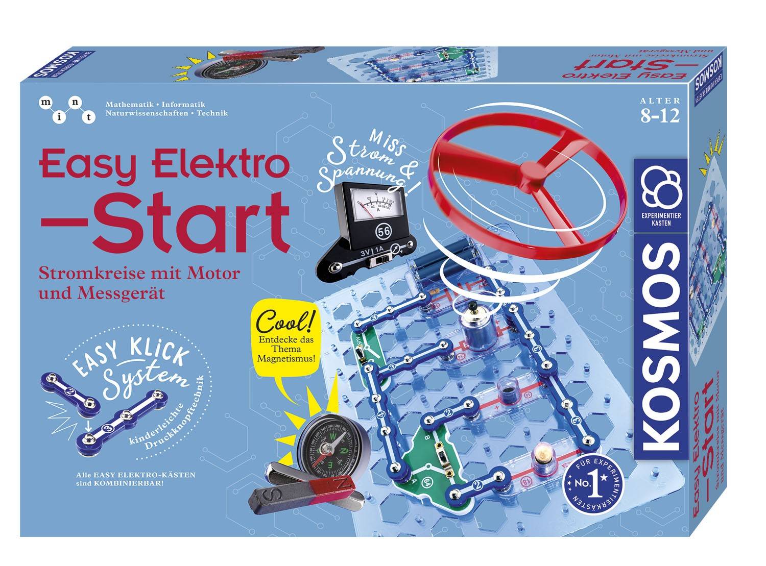 KOSMOS 620547 - Easy Elektro, Start, Stromkreise mit Motor und Messgerät, Experimentierkasten, Stromkreise mit Motor und Messgerät