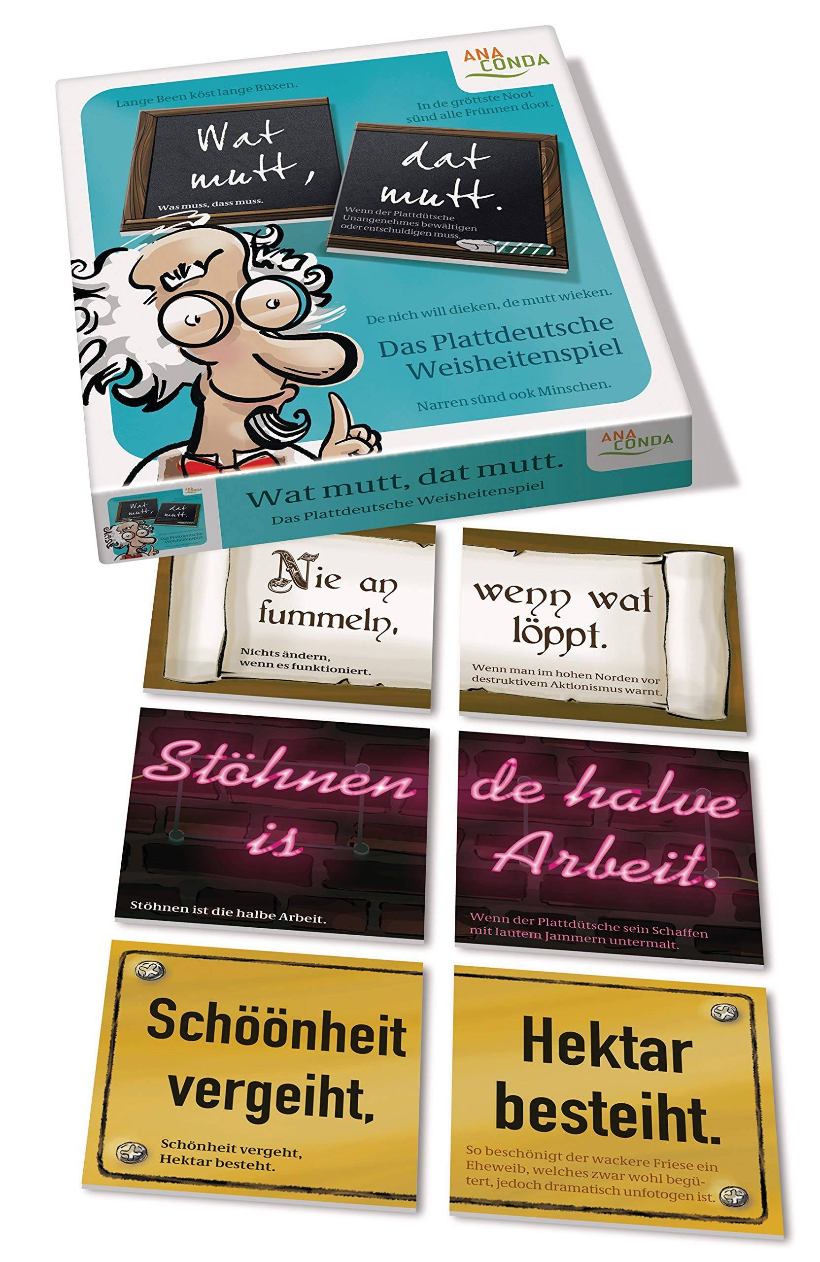 Wat mutt, dat mutt. Das Plattdeutsche Weisheitenspiel Was muss, das muss. Das Plattdeutsche Weisheitenspiel
