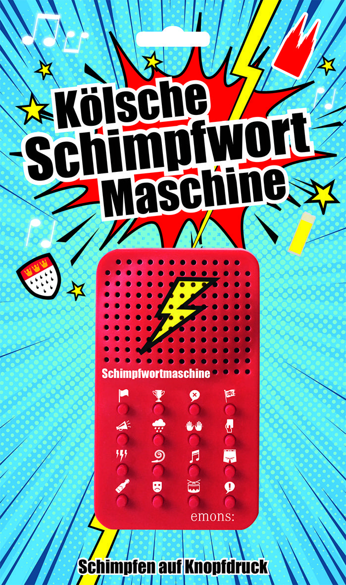 Kölsche Schimpfwortmaschine Soundmaschine, Maße: 6 x 11 x 2 cm, Mit Kordel