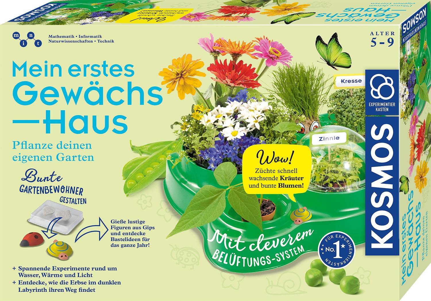 KOSMOS 632083 - Mein erstes Gewächshaus, mint, Experimentierkasten Experimentierkasten. Pflanze deinen eigenen Garten