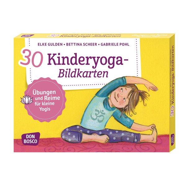 30 Kinderyoga-Bildkarten Übungen und Reime für kleine Yogis. Yogakarten.