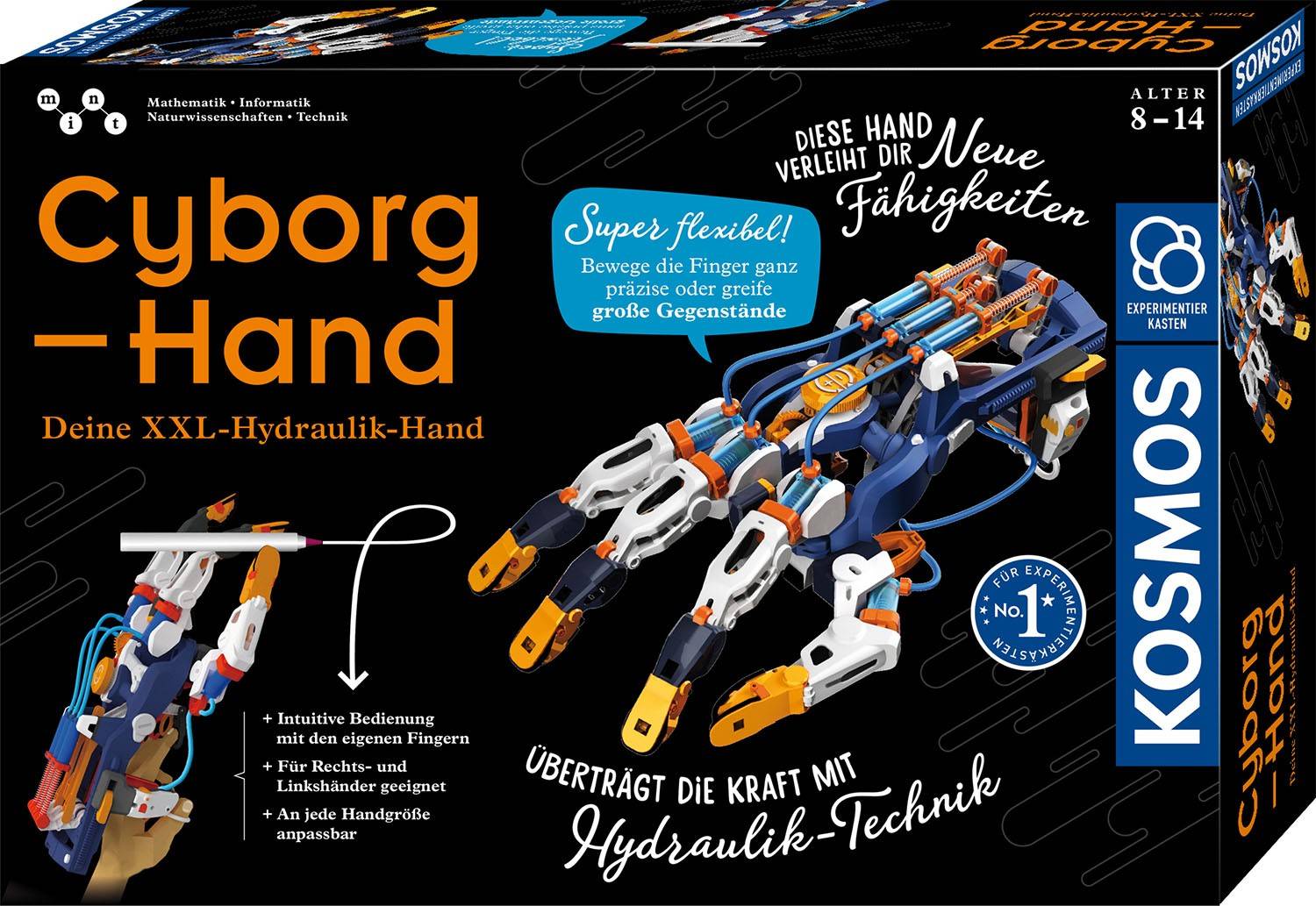 KOSMOS 620844 - Cyborg-Hand, Deine XXL-Hydraulik-Hand, mint, Experimentierkasten Experimentierkasten. Deine XXL-Hydraulik-Hand