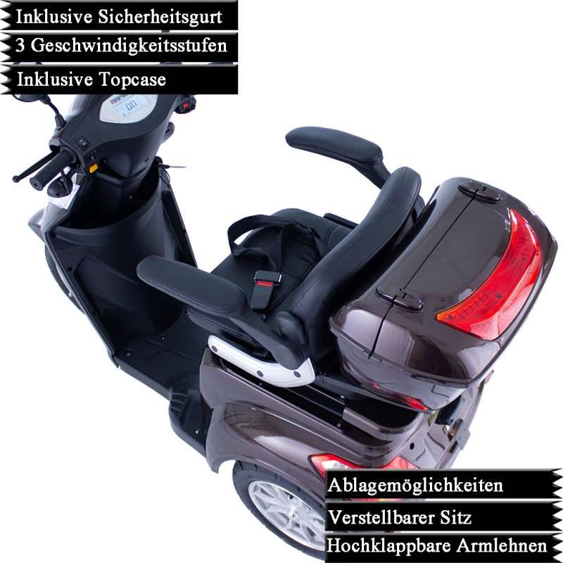 ECO ENGEL 501 Braun Senioren Roller, 25 km/h Seniorenmobil