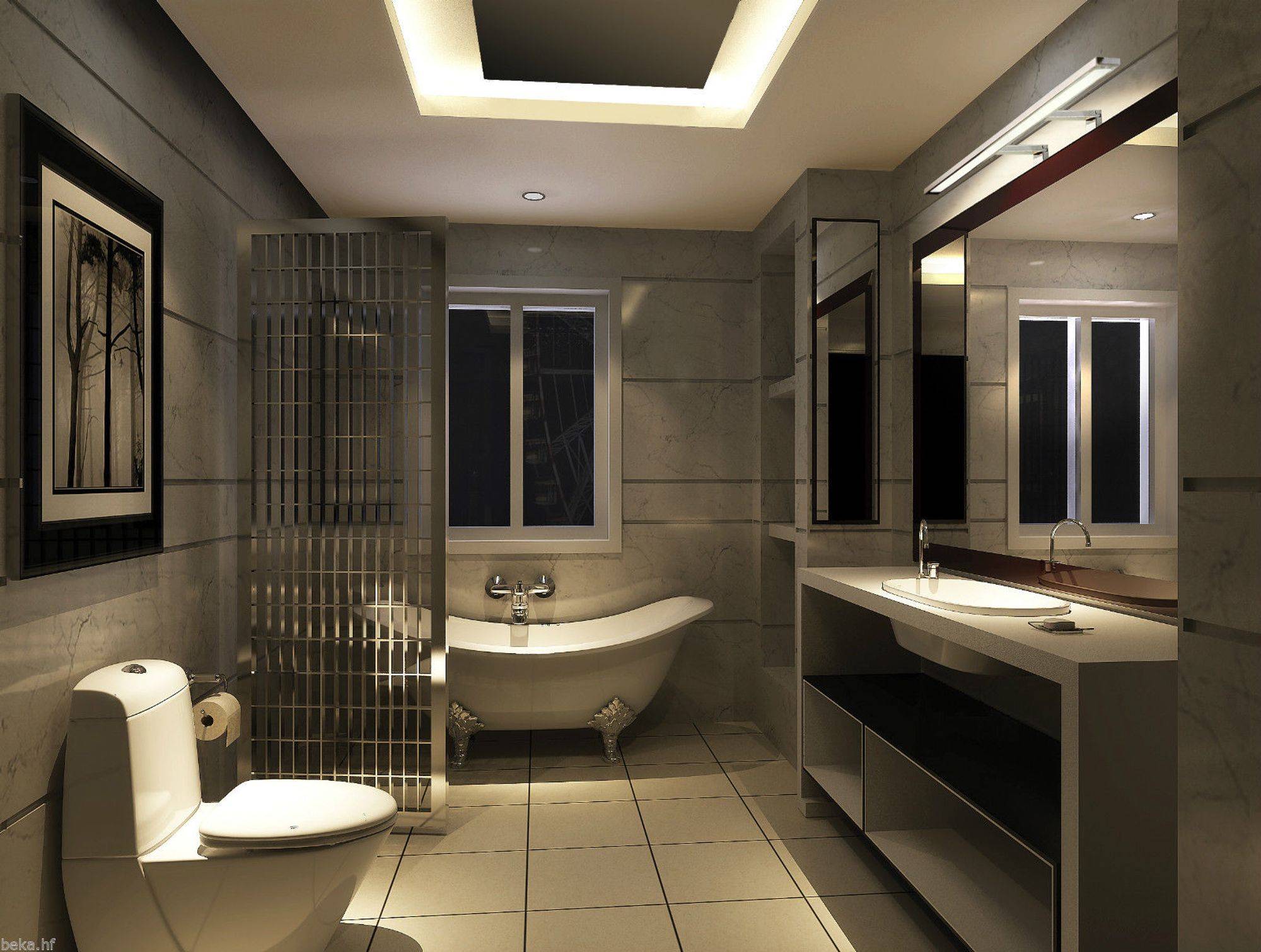 kalb | LED Badleuchte 74cm neutralweiß chrom Spiegellampe Spiegelleuchte Aufbauleuchte