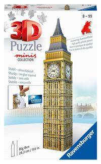 Ravensburger 3D Puzzle 11246 - Mini Big Ben - 54 Teile - ab 8 Jahren Erlebe Puzzeln in der 3. Dimension
