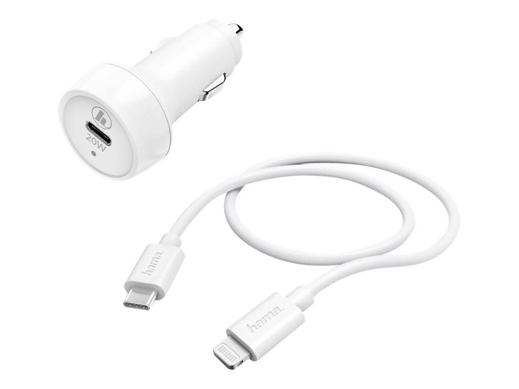 Hama Prime Line Charging Set - Auto-Netzteil - 20 Watt - 3 A - PD, Turbo Fast Charge (USB-C)