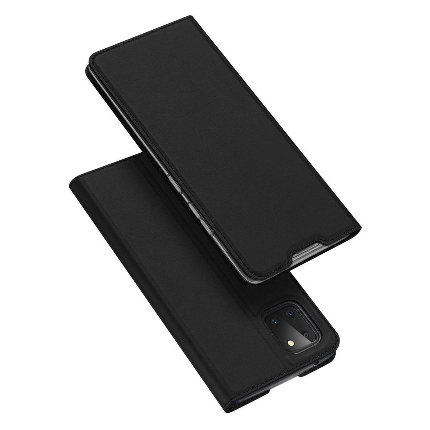 Buch Tasche "Dux Ducis" für XIAOMI REDMI NOTE 10 PRO Handy Hülle Etui Schutzhülle mit Standfunktion, Kartenfach Schwarz