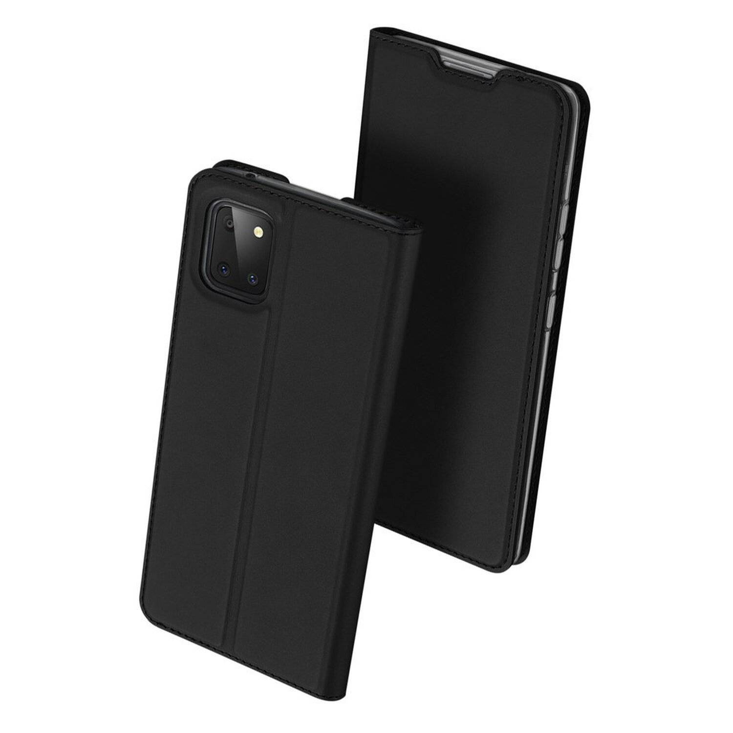 Buch Tasche "Dux Ducis" für XIAOMI REDMI NOTE 10 PRO Handy Hülle Etui Schutzhülle mit Standfunktion, Kartenfach Schwarz
