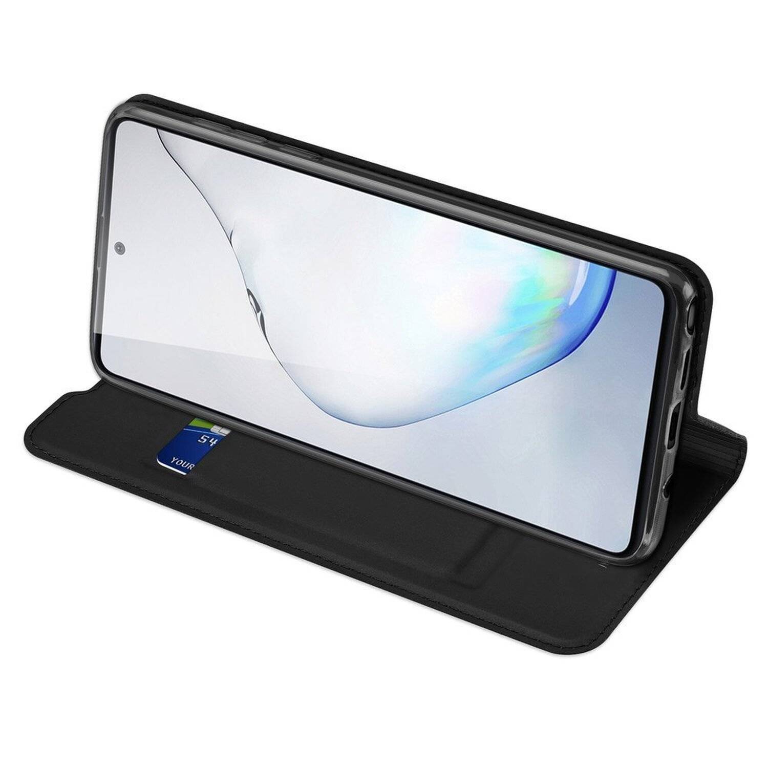 Buch Tasche "Dux Ducis" für XIAOMI REDMI NOTE 10 PRO Handy Hülle Etui Schutzhülle mit Standfunktion, Kartenfach Schwarz