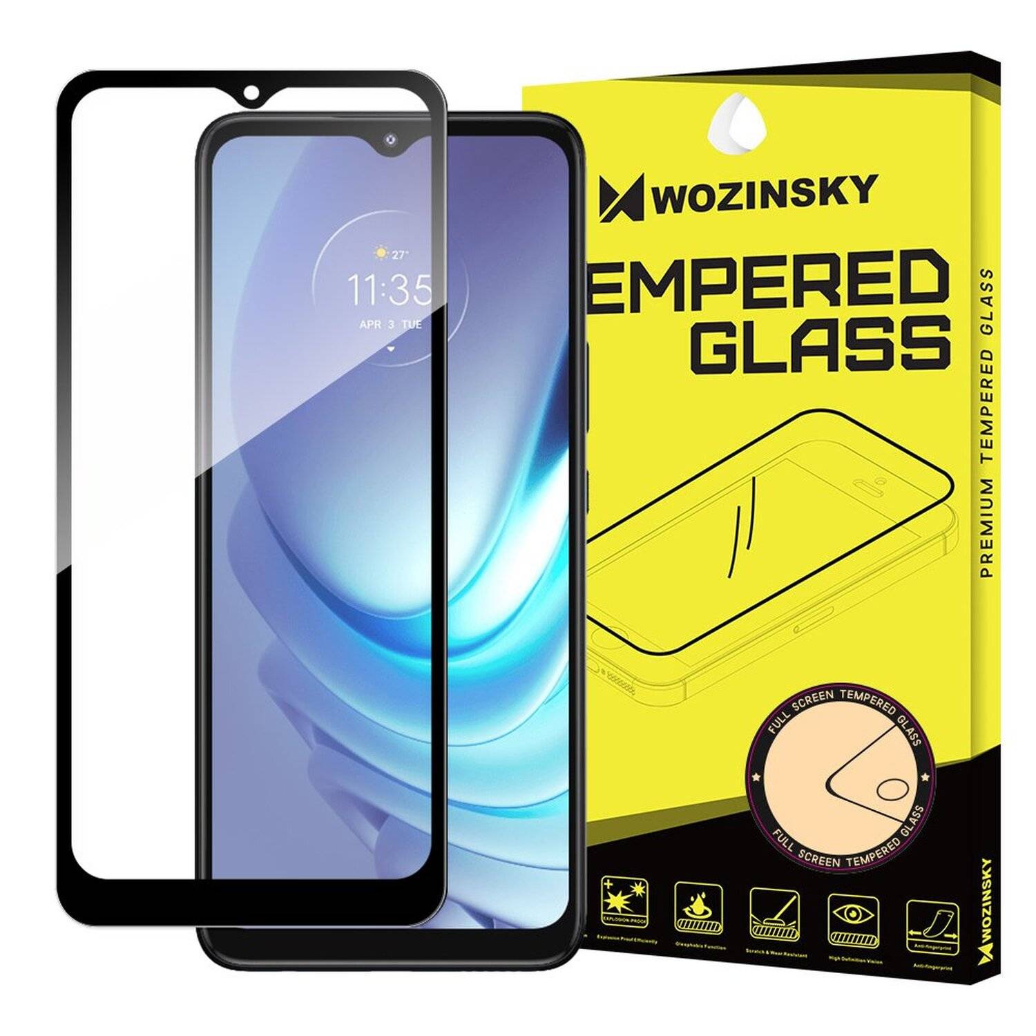 cofi1453® 5D Schutz Glas für MOTOROLA MOTO G50 Curved Schutz Folie Vollständig Klebend und Abdeckung