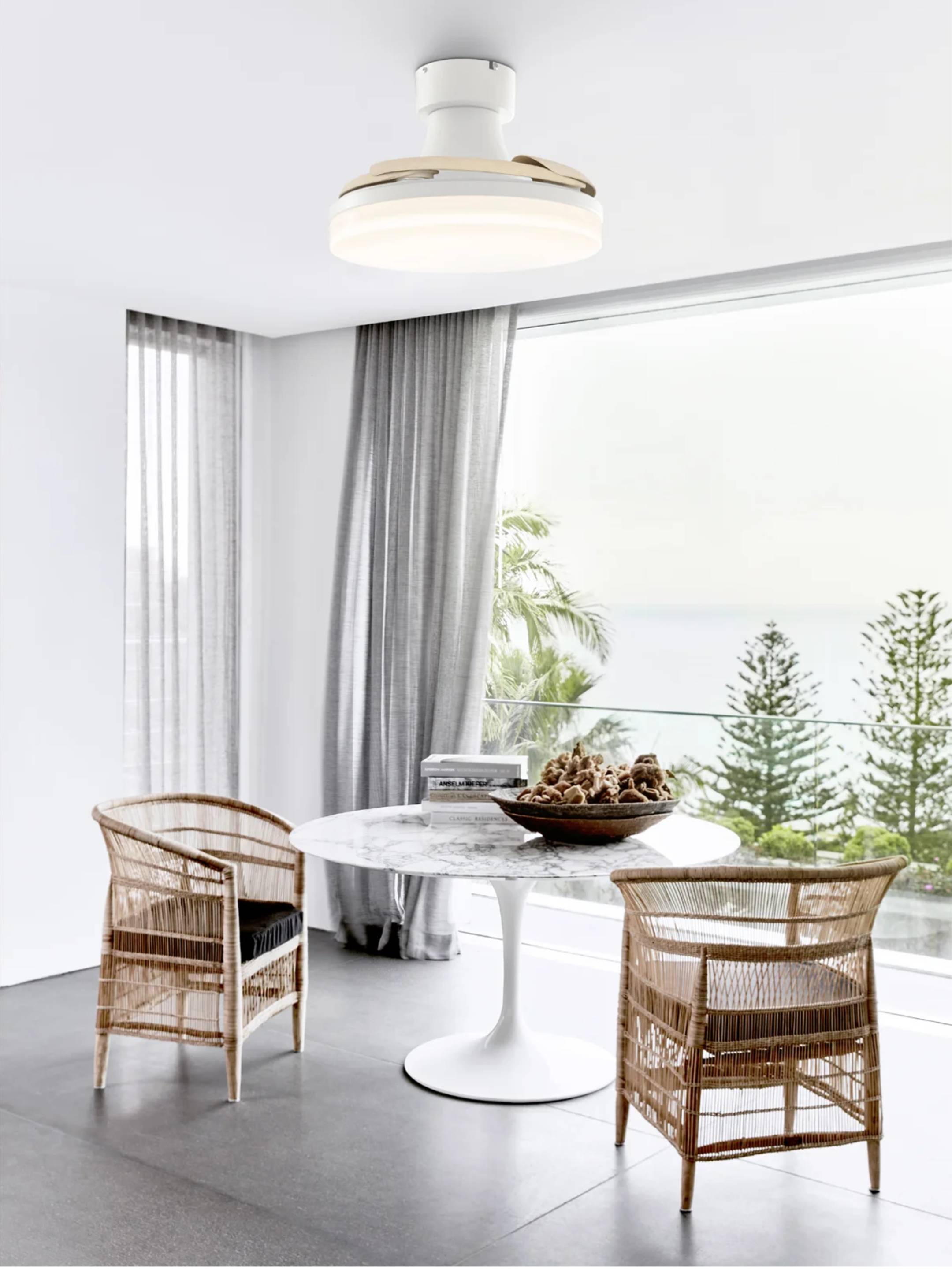 Energiespar Deckenventilator Fanaway Orbit Weiß mit LED