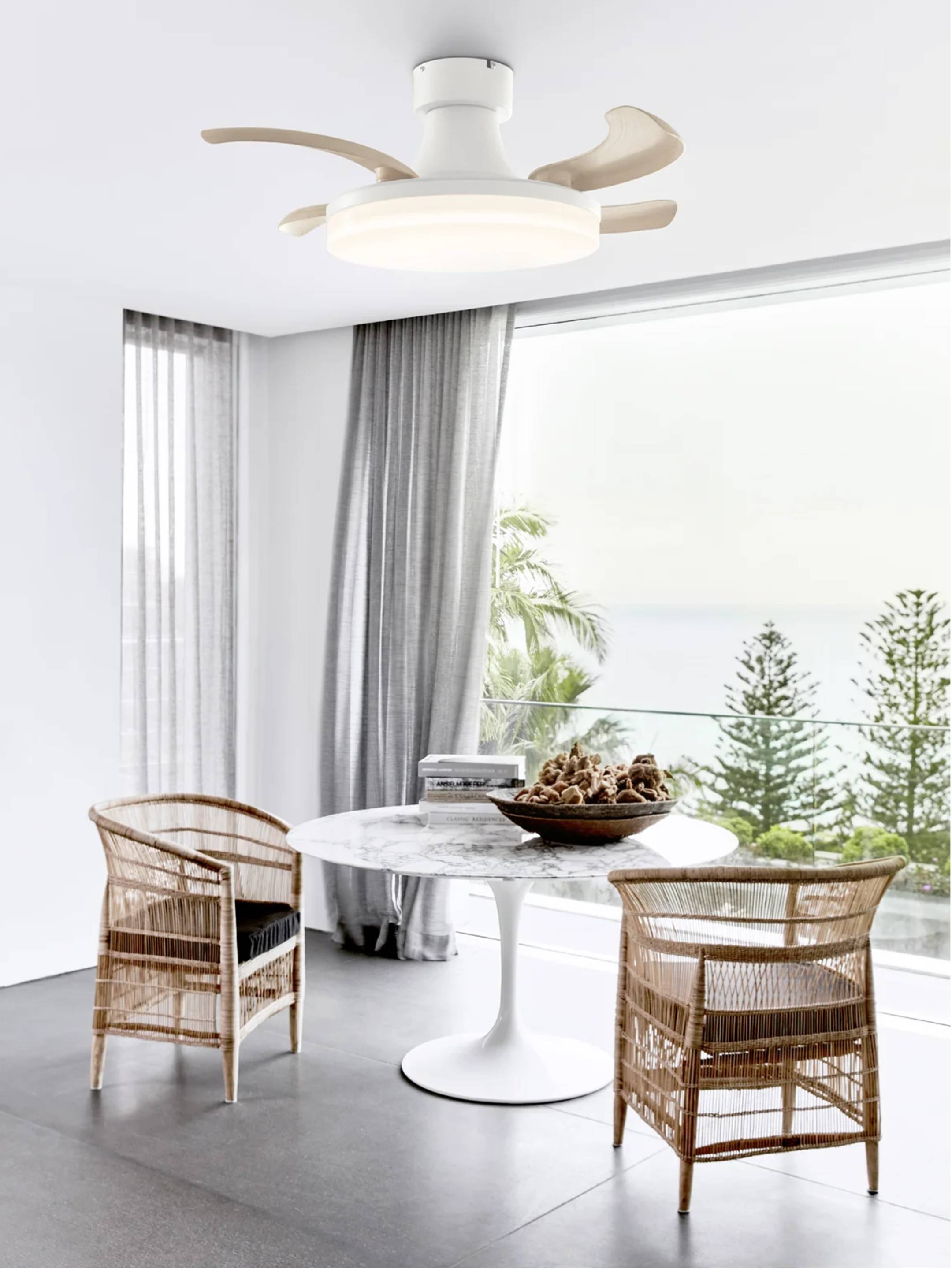 Energiespar Deckenventilator Fanaway Orbit Weiß mit LED