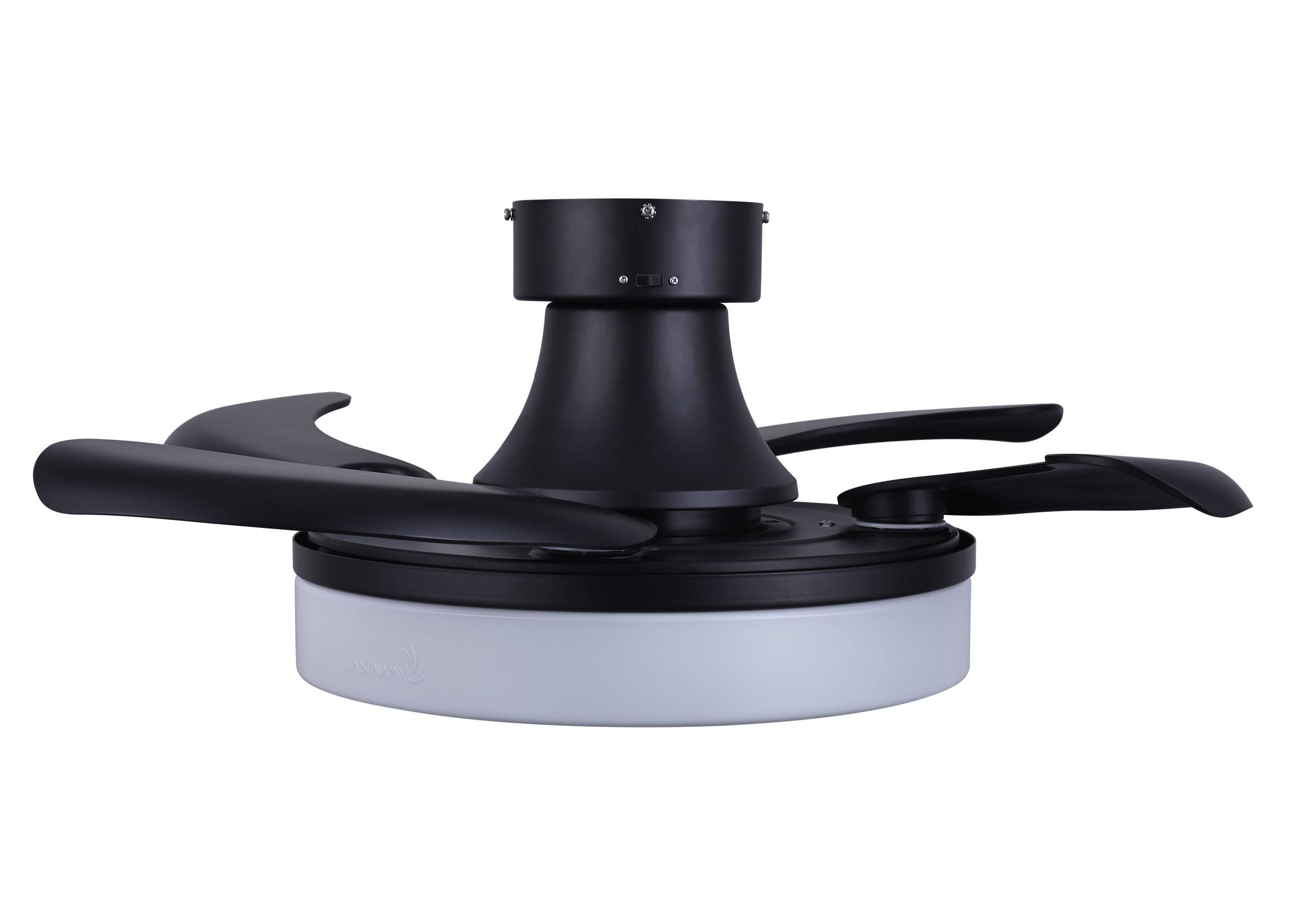 Energiespar Deckenventilator Fanaway Orbit Schwarz mit LED