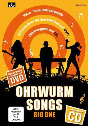 Ohrwurm Songs - Big One, für Gitarre, mit Audio-CD u. DVD Noten - Texte - Akkordsymbole. Gitarrenkurs für den Einstieg auf DVD und Gitarrengriffe au