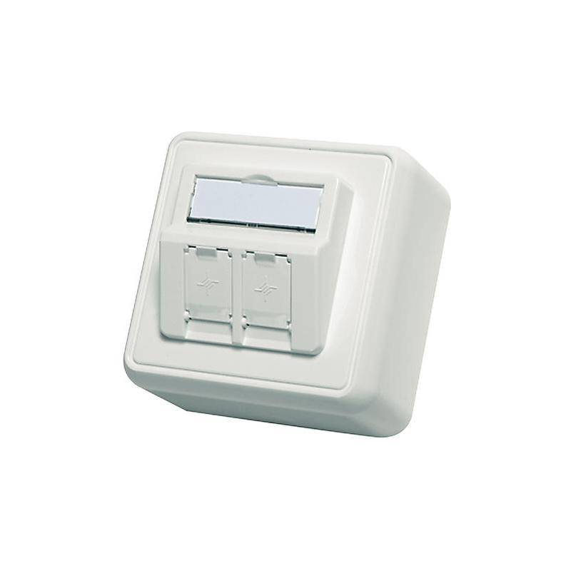 Telegärtner AMJ Aufputzdose, 80 x 80 mm, alpinweiß