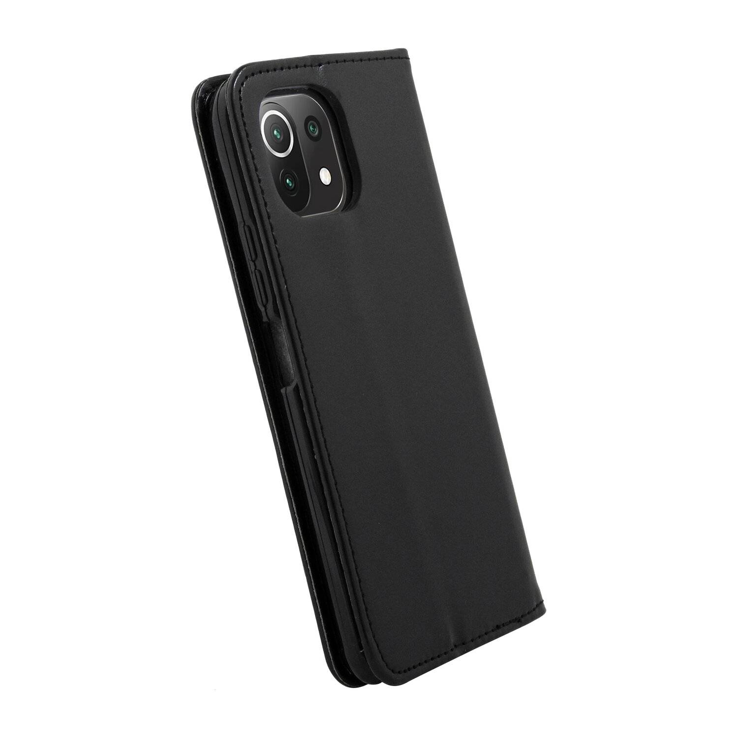Buch Tasche "Smart" für XIAOMI MI 11 LITE Handy Hülle Etui Brieftasche Schutzhülle mit Standfunktion, Kartenfach Schwarz