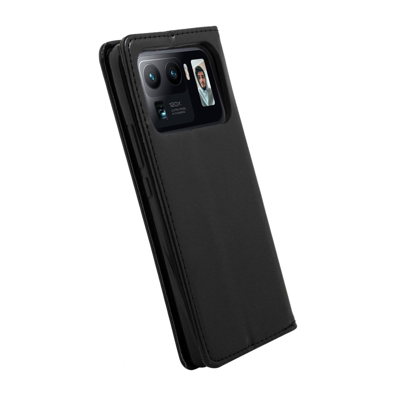 Buch Tasche "Smart" für XIAOMI MI 11 ULTRA Handy Hülle Brieftasche Schutzhülle mit Standfunktion, Kartenfach Schwarz