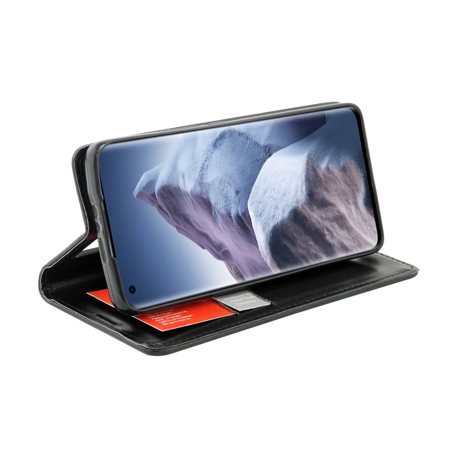 Buch Tasche "Smart" für XIAOMI MI 11 ULTRA Handy Hülle Brieftasche Schutzhülle mit Standfunktion, Kartenfach Schwarz